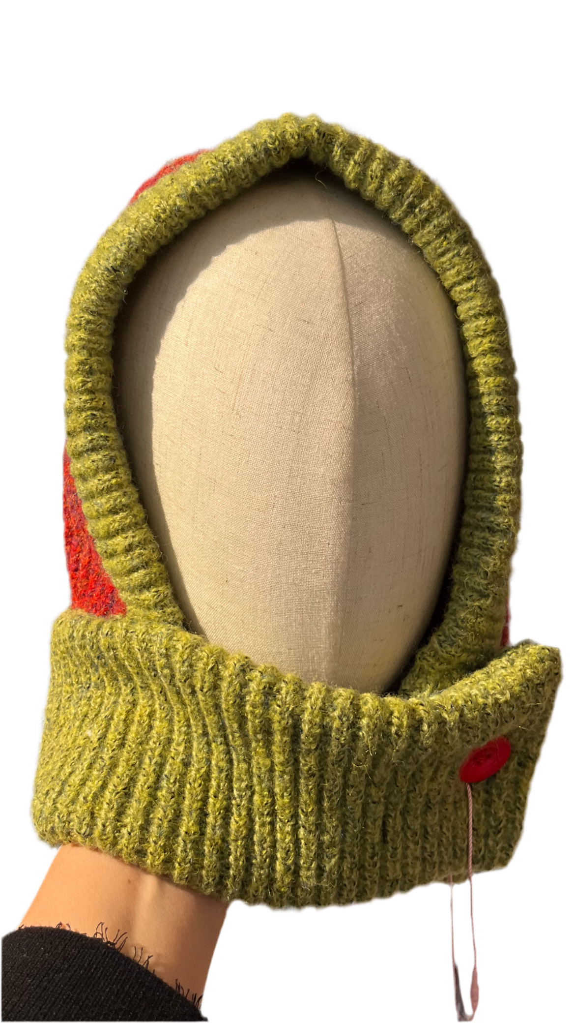 Red and green balaclava