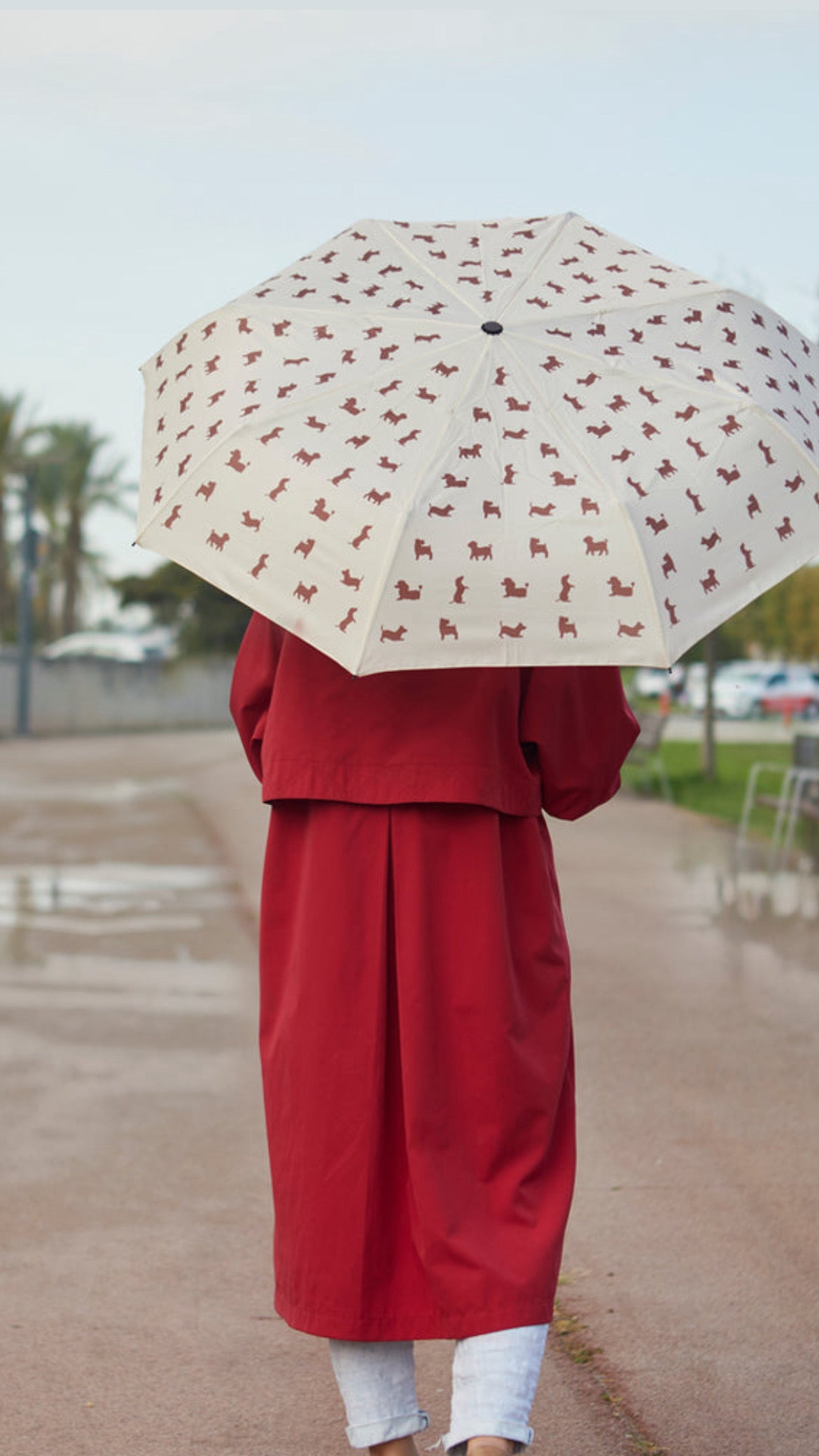 Paraguas Puppy Beige