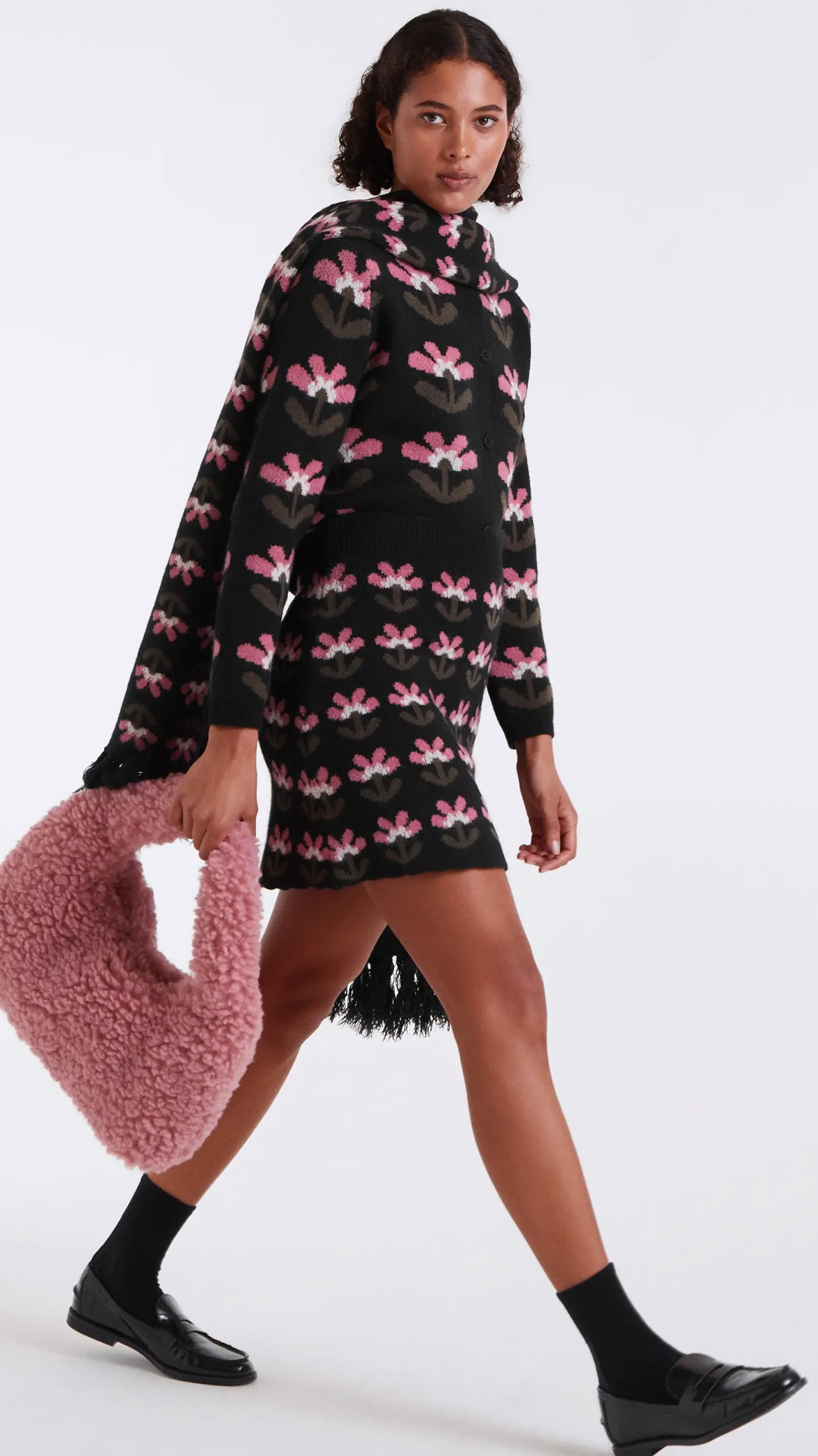 Falda corta jacquard con estampado Baboushka Small