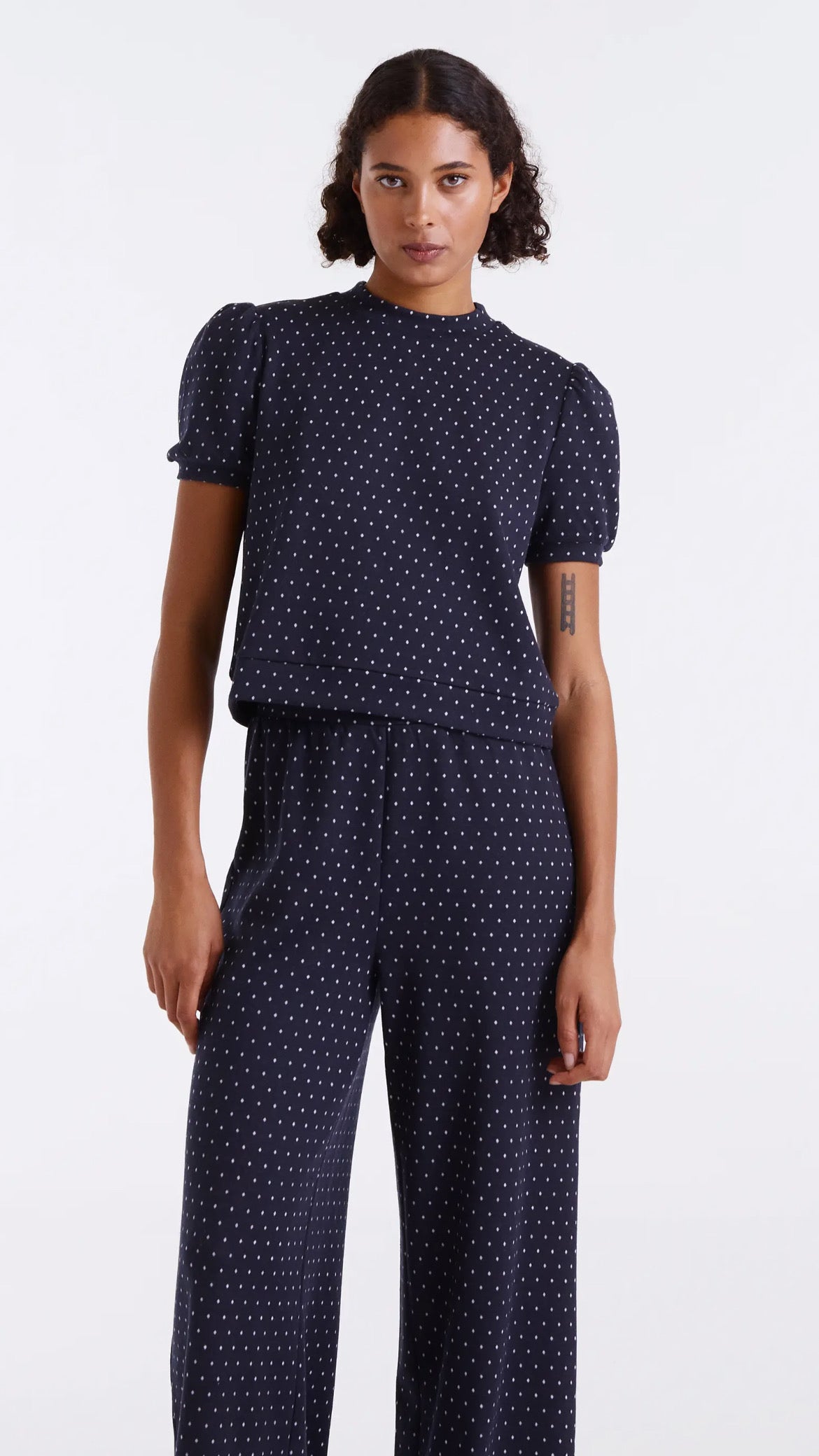 Camiseta jacquard con estampado Súper Mini Dots
