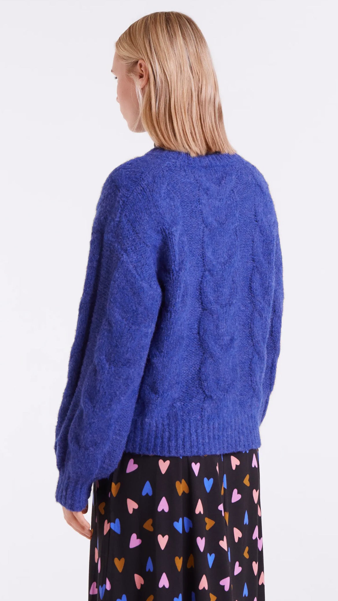 Jersey de punto encadenado azul