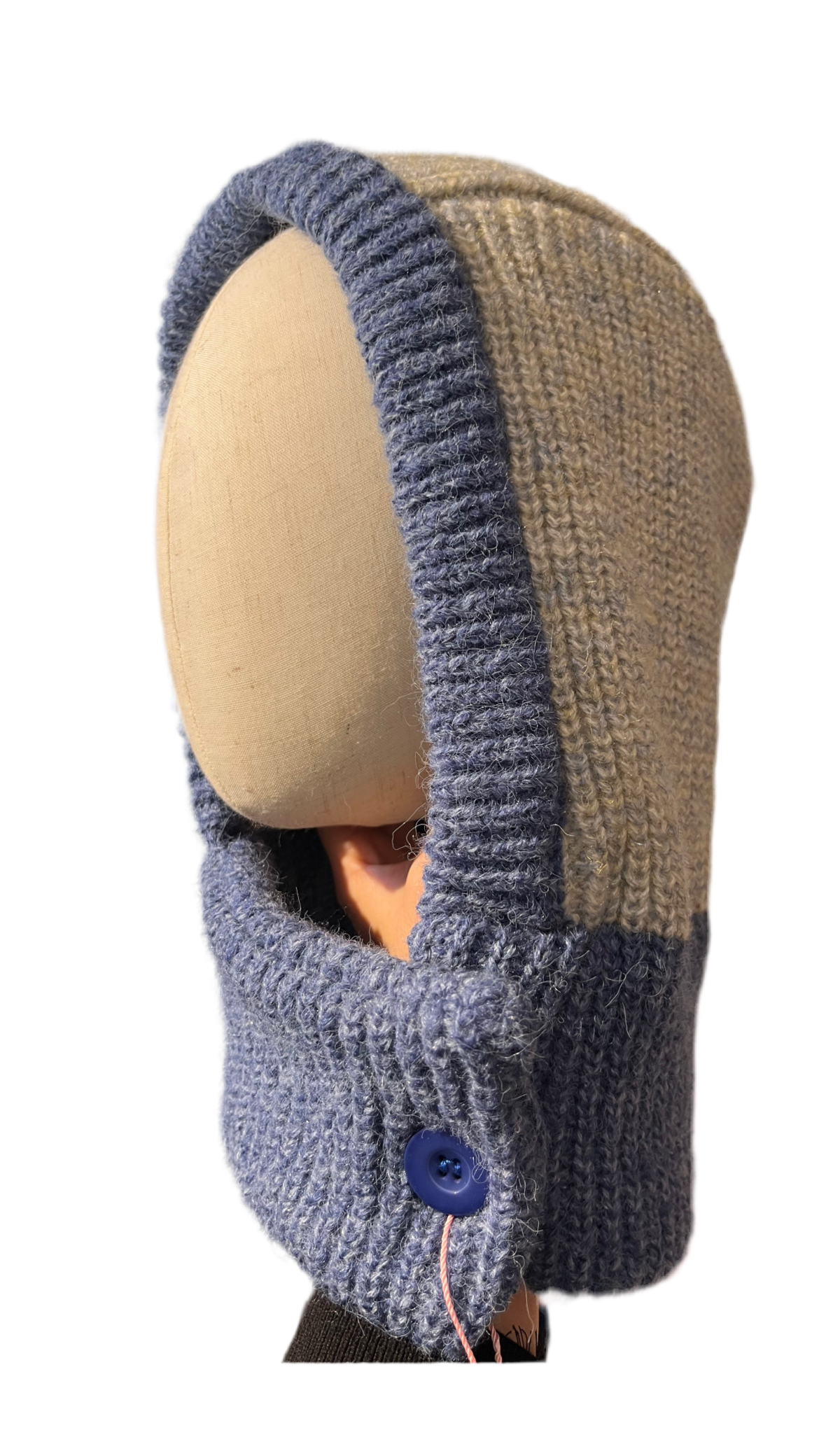 Balaclava gris y azul