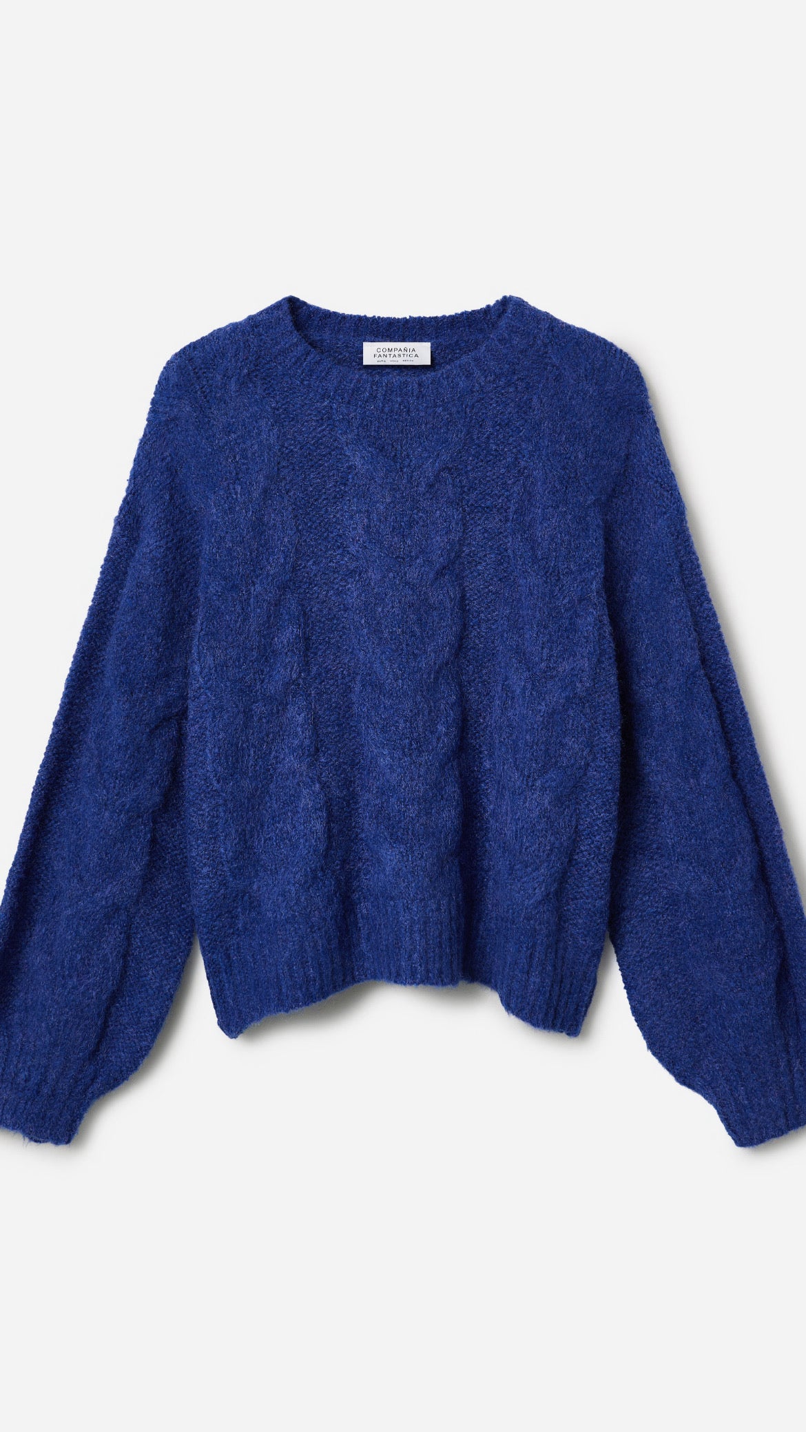 Jersey de punto encadenado azul