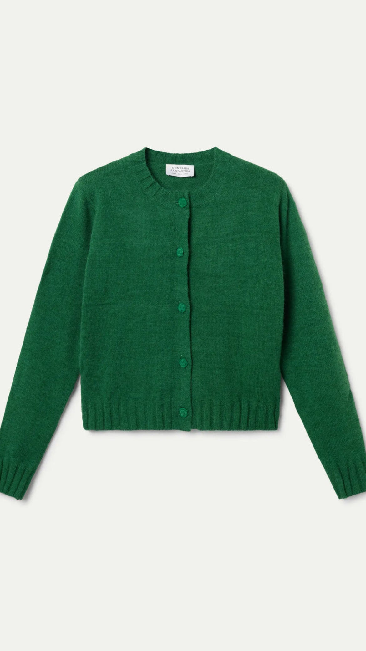 Cárdigan de punto verde
