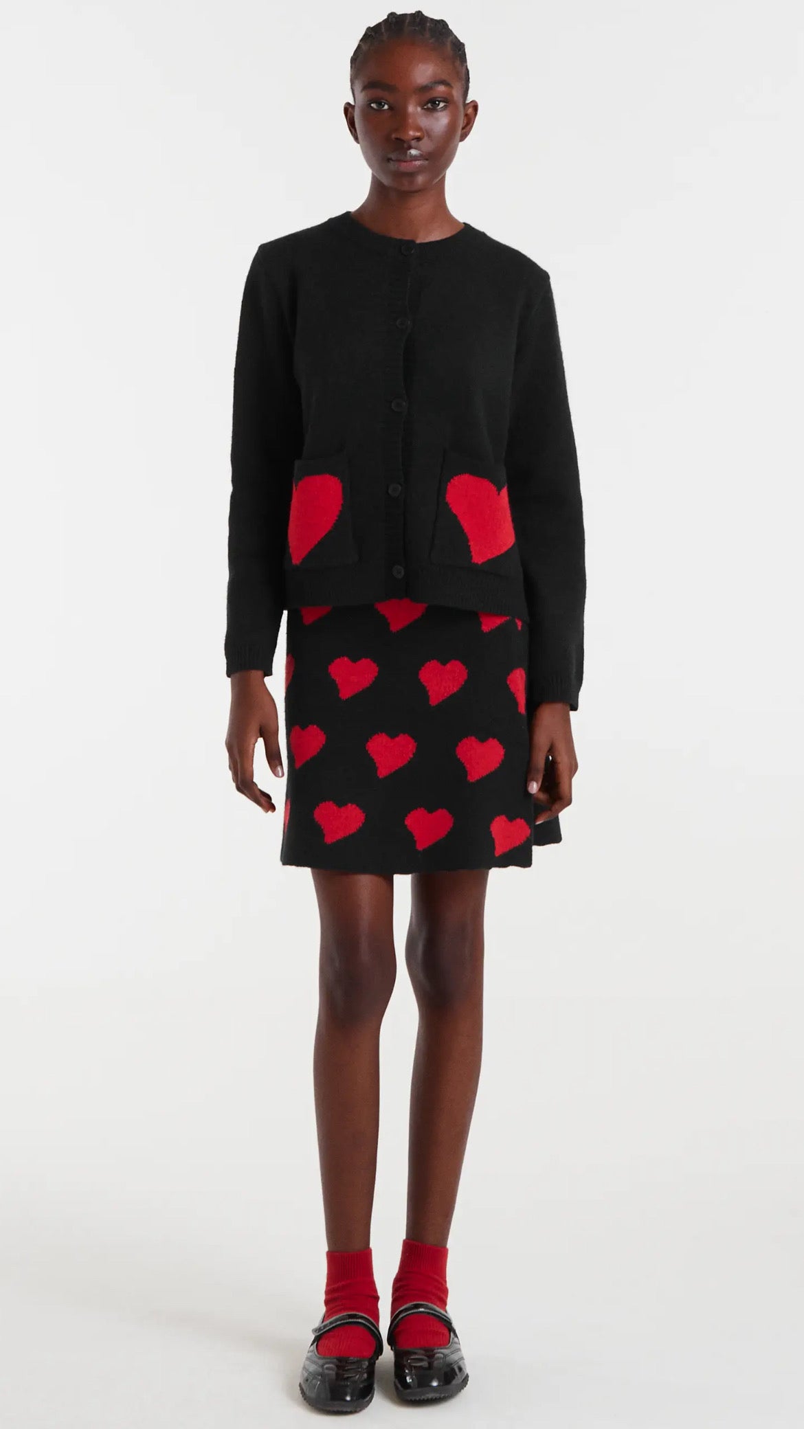 Cárdigan jacquard con estampado Heart Attack Small