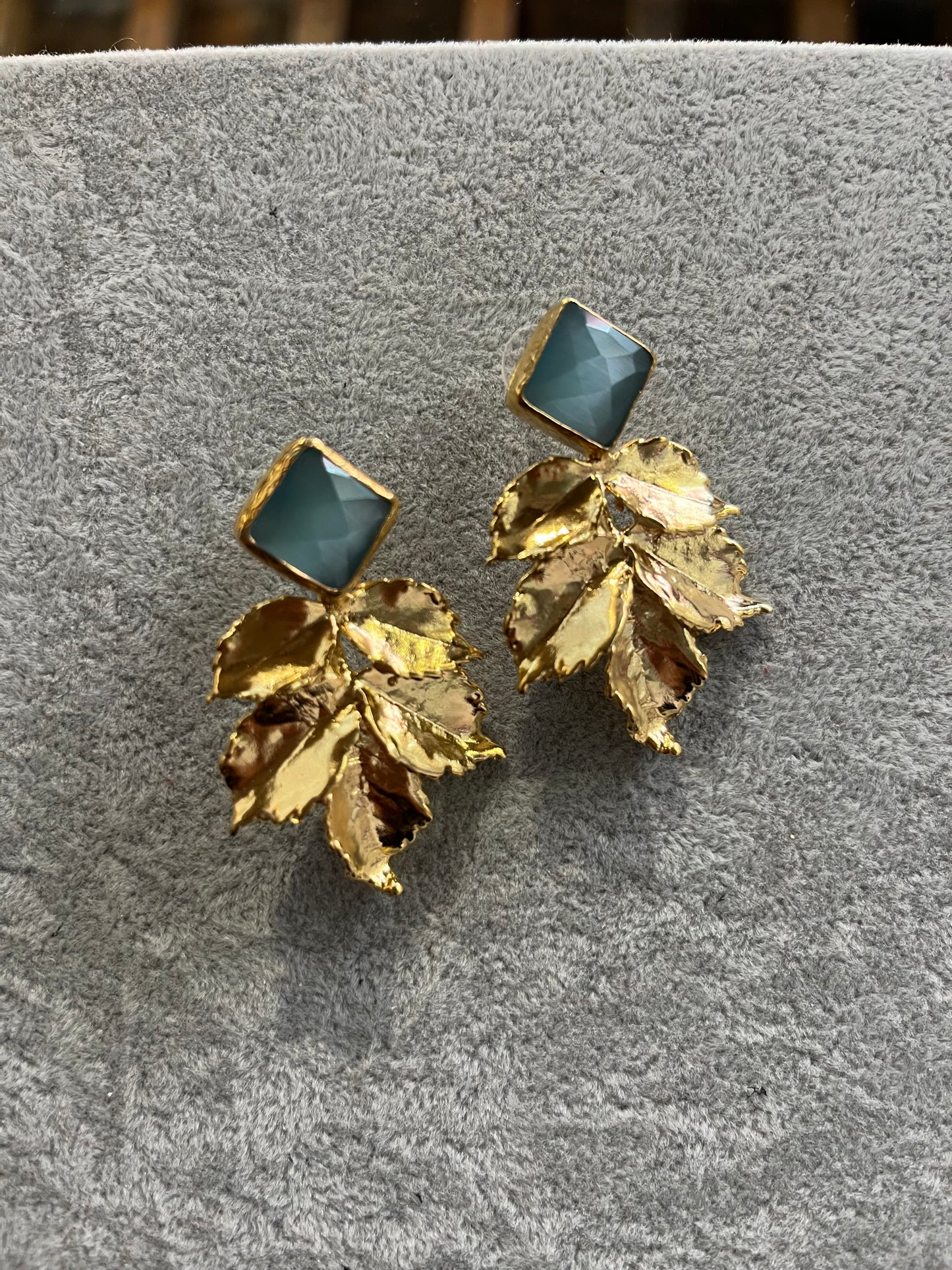 Pendientes Hoja Turquesa