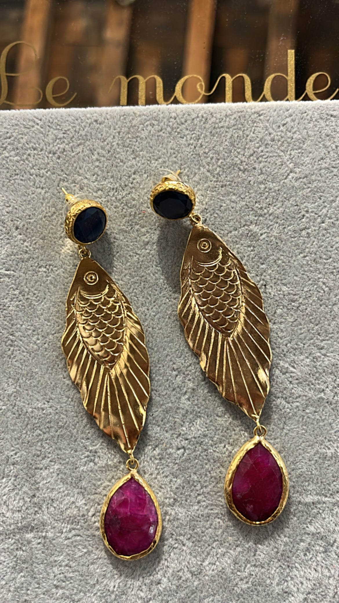 Pendientes Sibaris Frambuesa