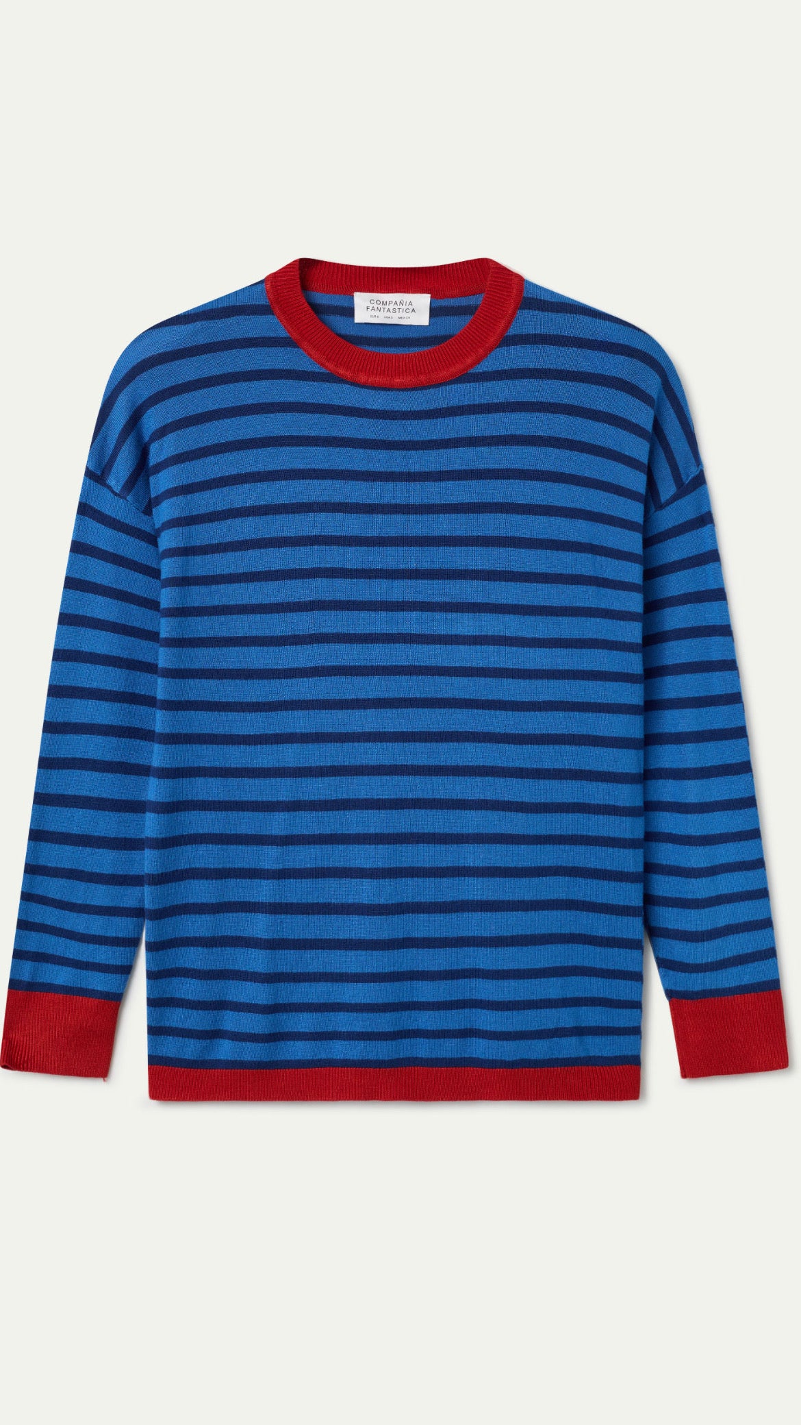 Jersey de punto rayas azules