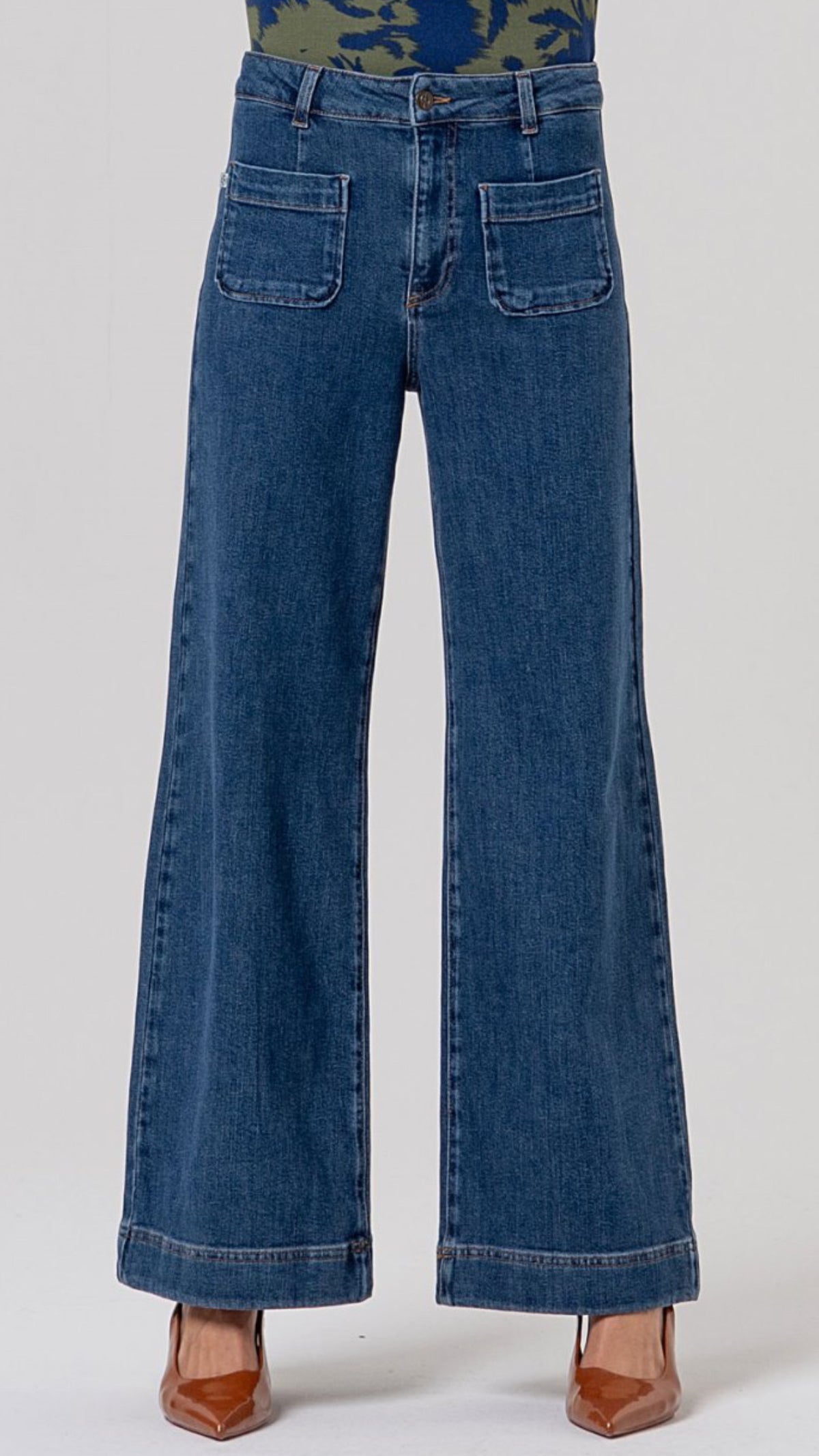 Jeans con bolsillos delanteros Índigo