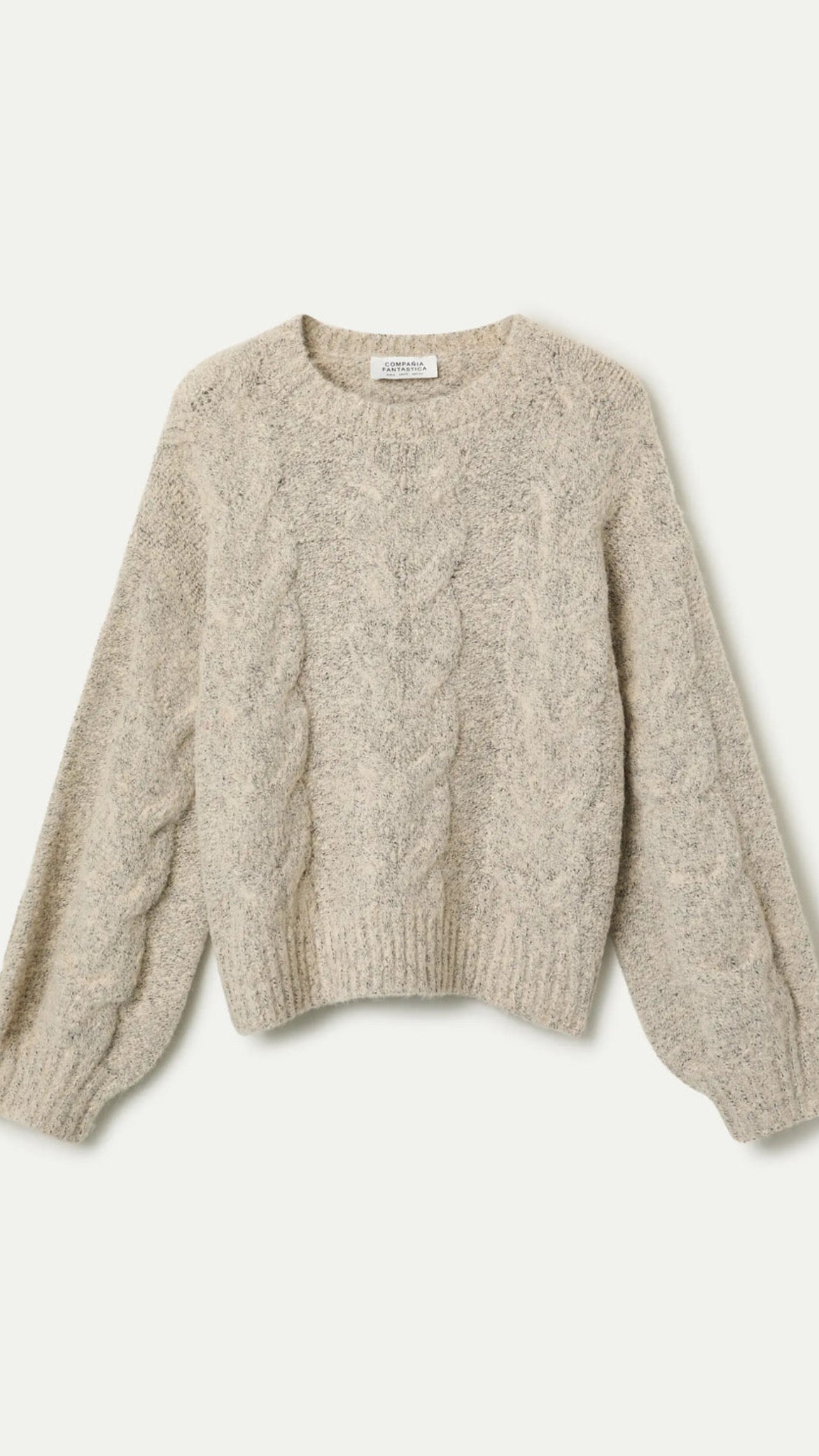 Jersey de punto encadenado blanco