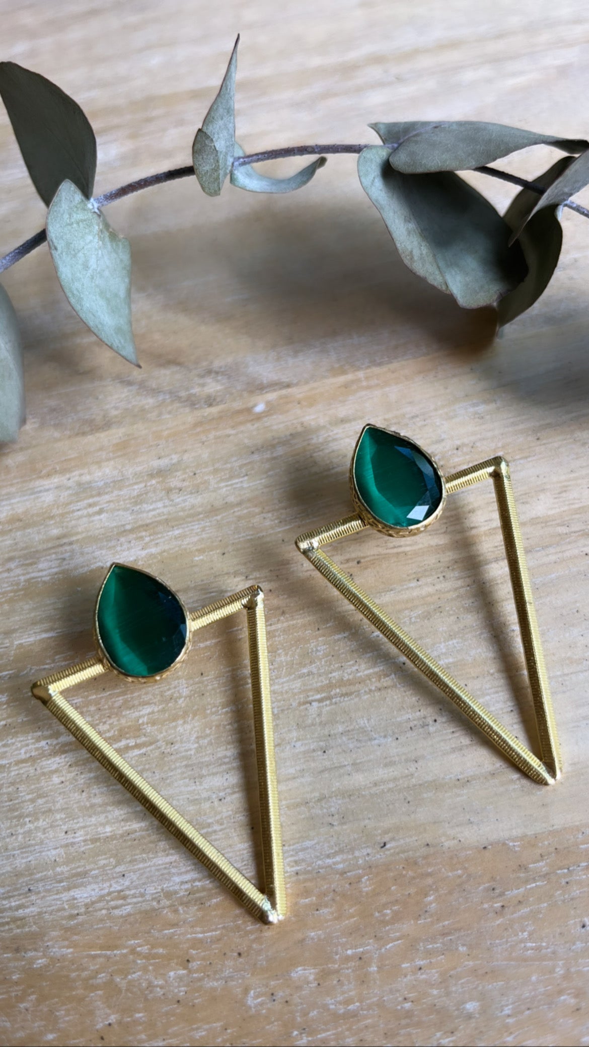 Green Isis Earrings