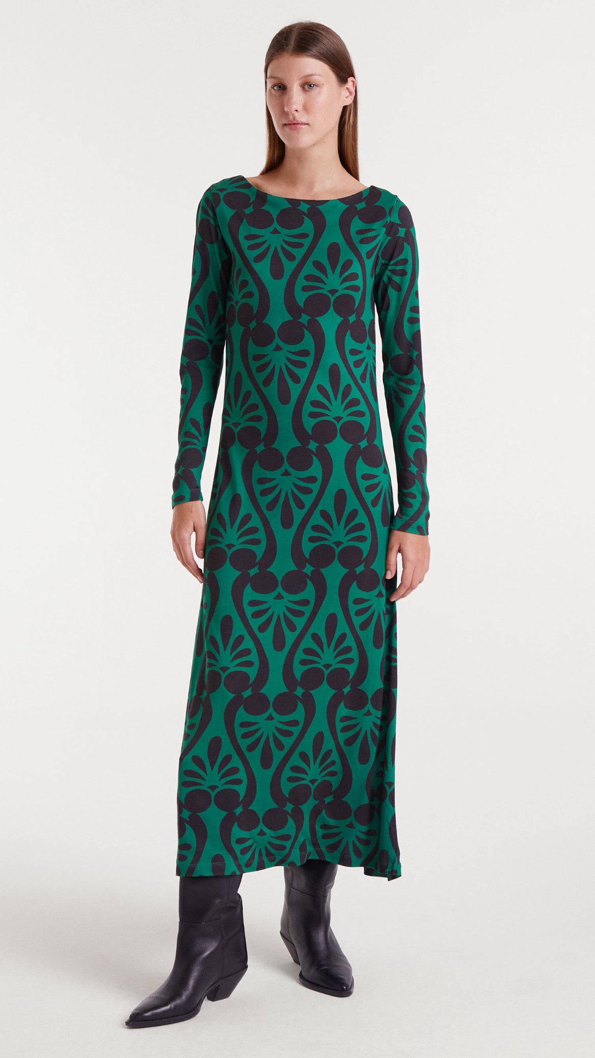 Vestido largo con estampado Baroque