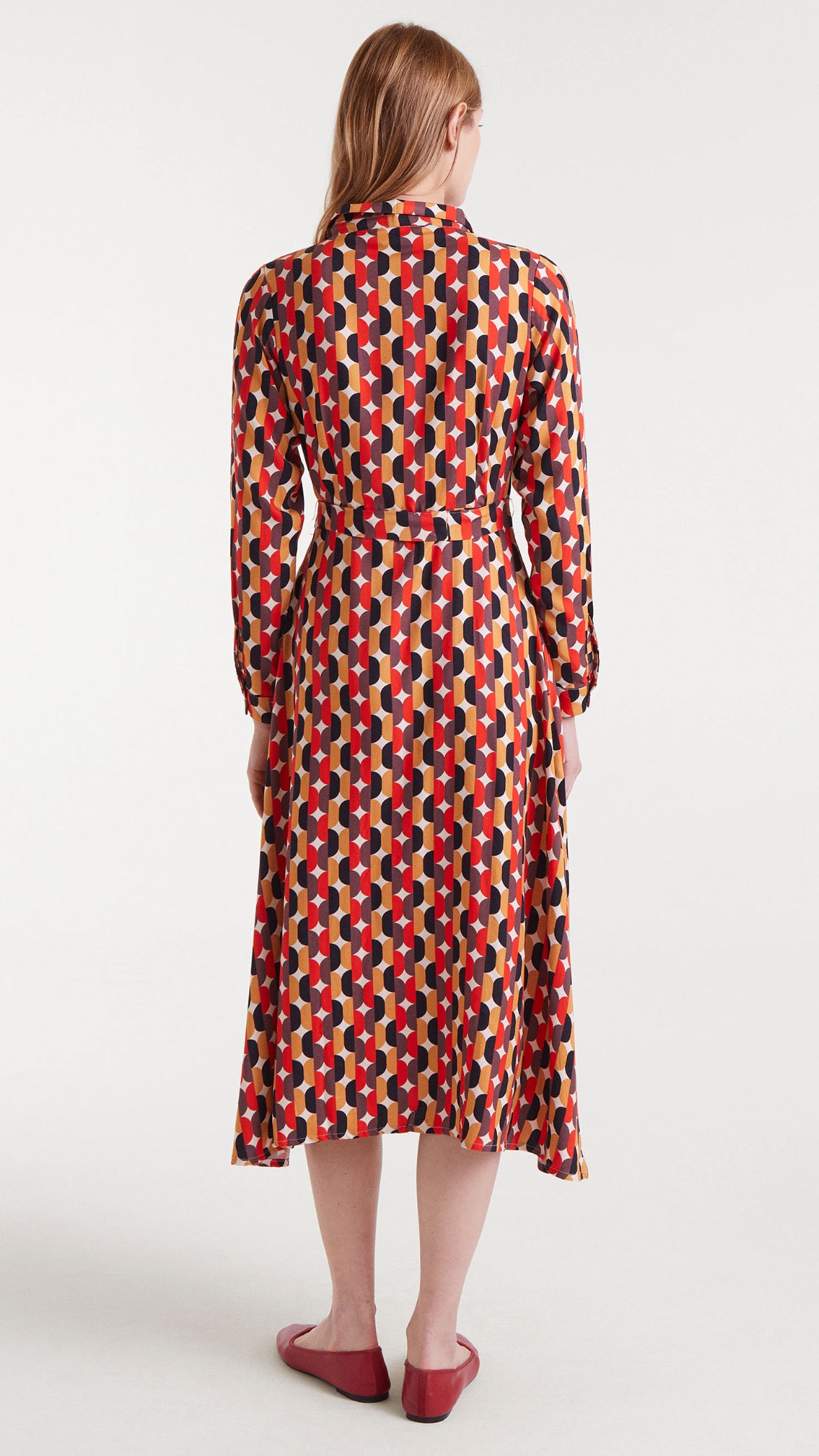 Vestido midi con estampado Link