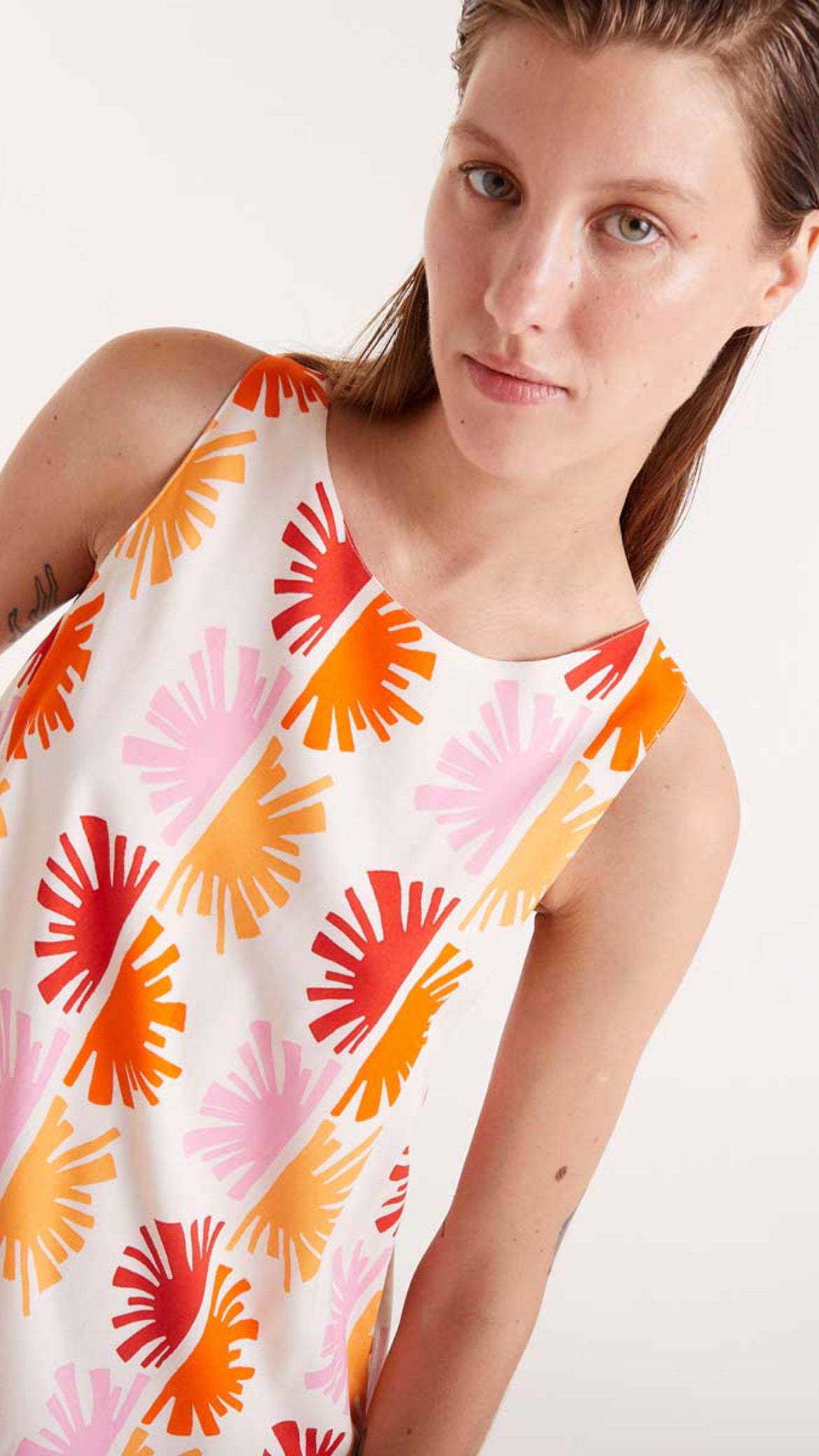 Vestido corto estampado Solei