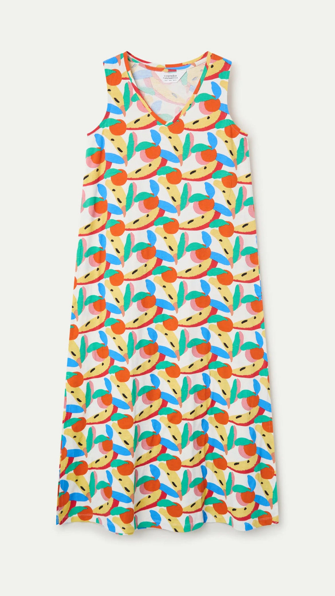 Vestido largo con estampado Tutti Frutti Small