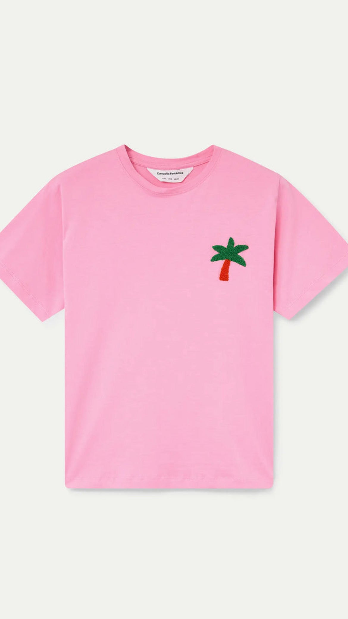 Camiseta con bordado de palmera