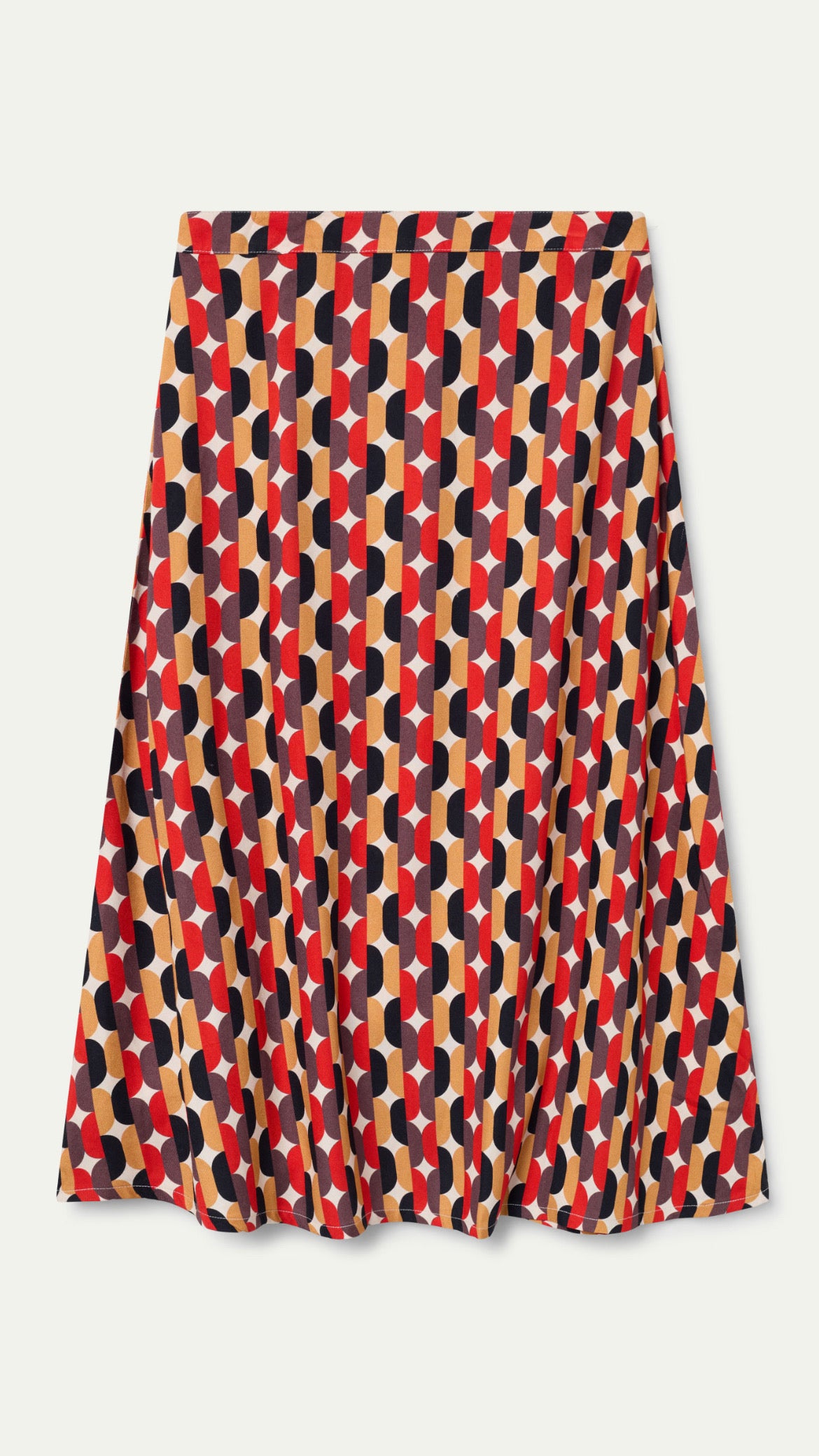 Falda midi con estampado Link