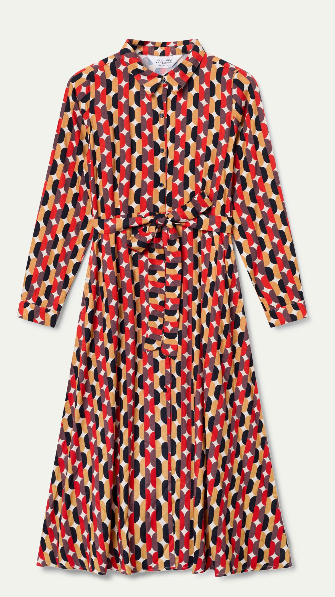Vestido midi con estampado Link