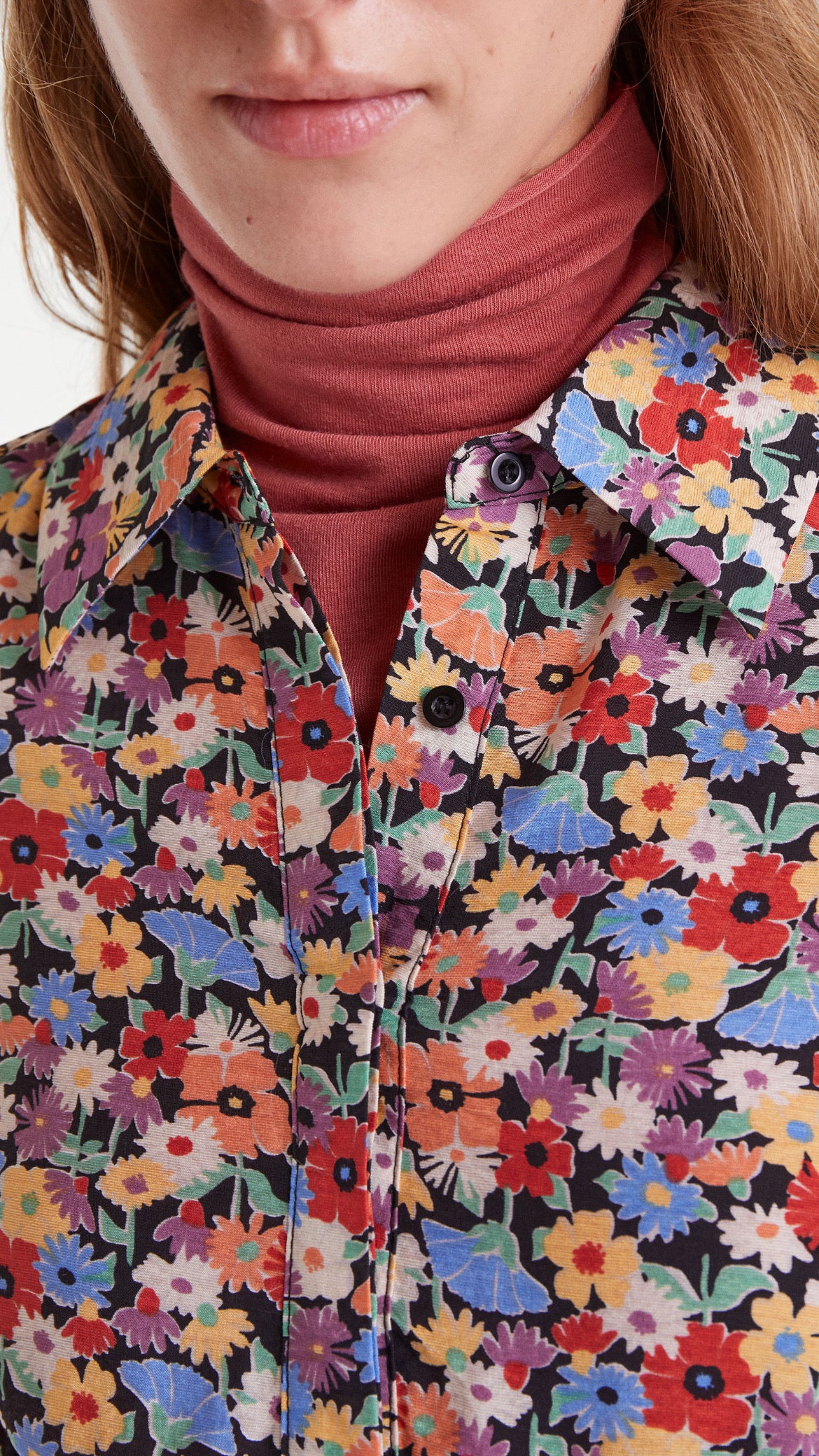 Vestido mido crepe ligero con estampado Hampton Small