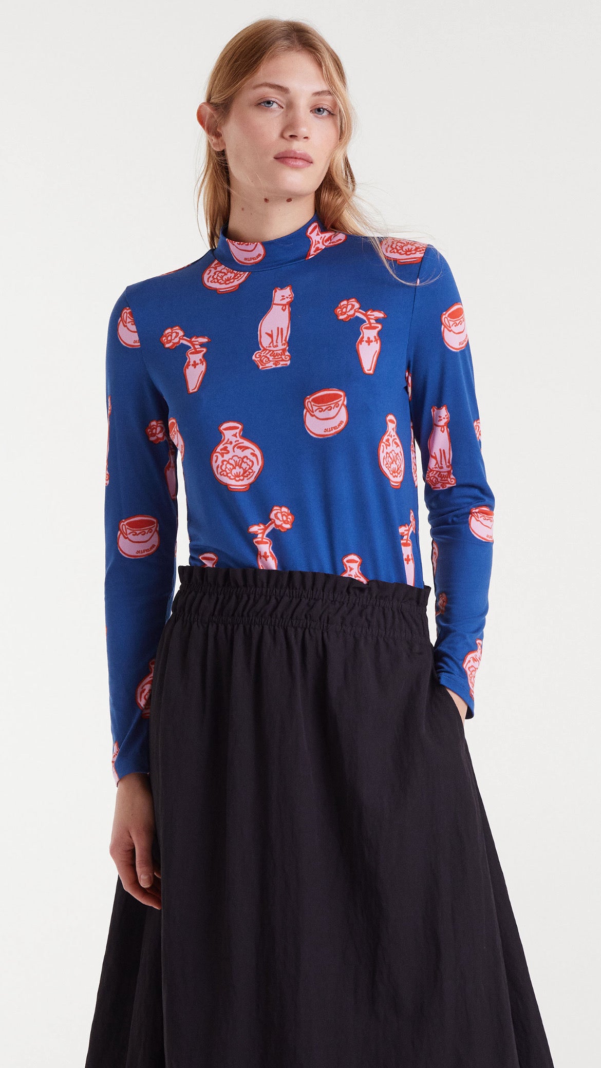 Camiseta con estampado Porcelain
