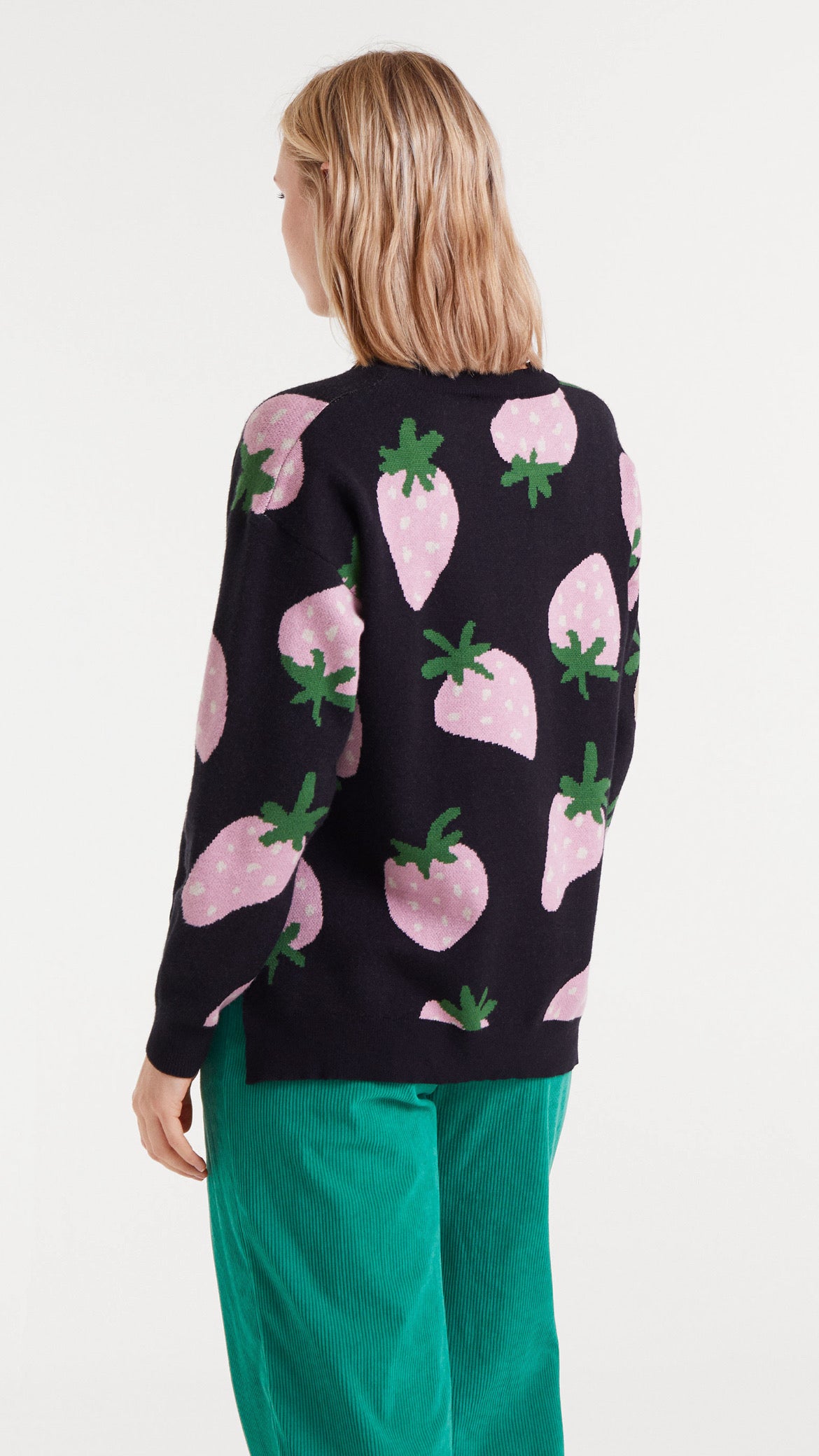 Jersey de punto jacquard con estampado Morango