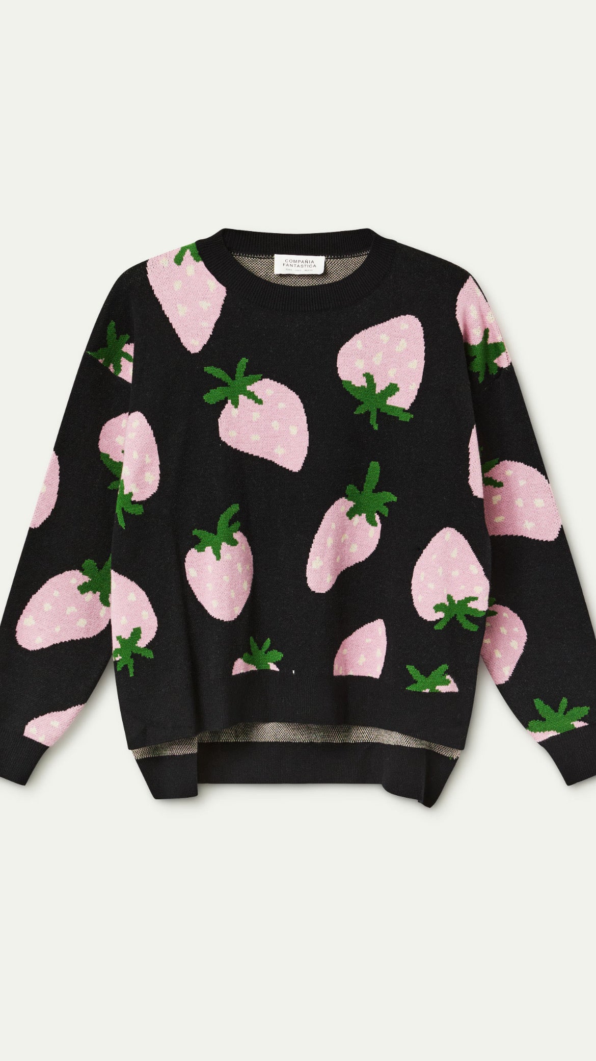Jersey de punto jacquard con estampado Morango