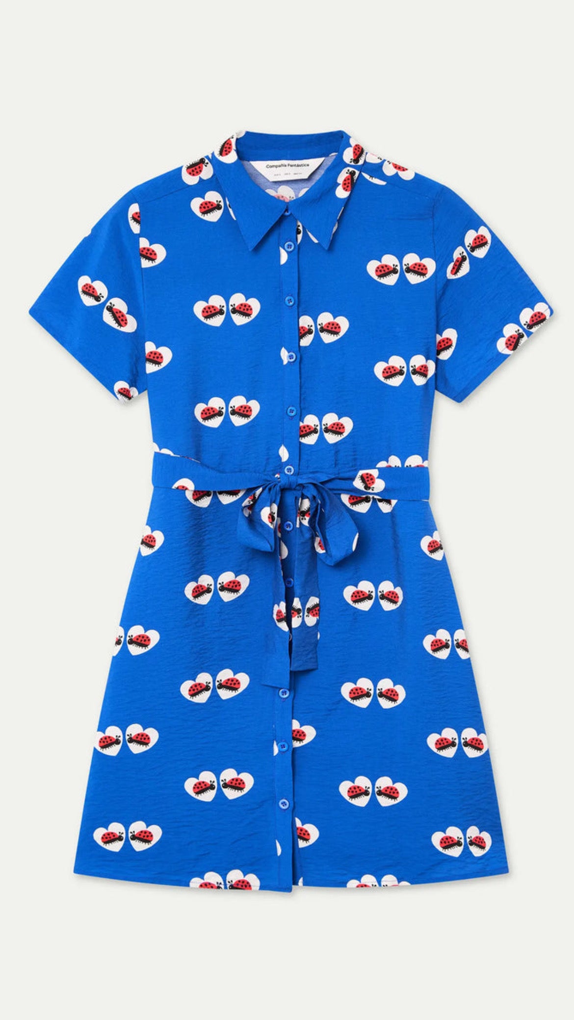Vestido corto con estampado Coccinella