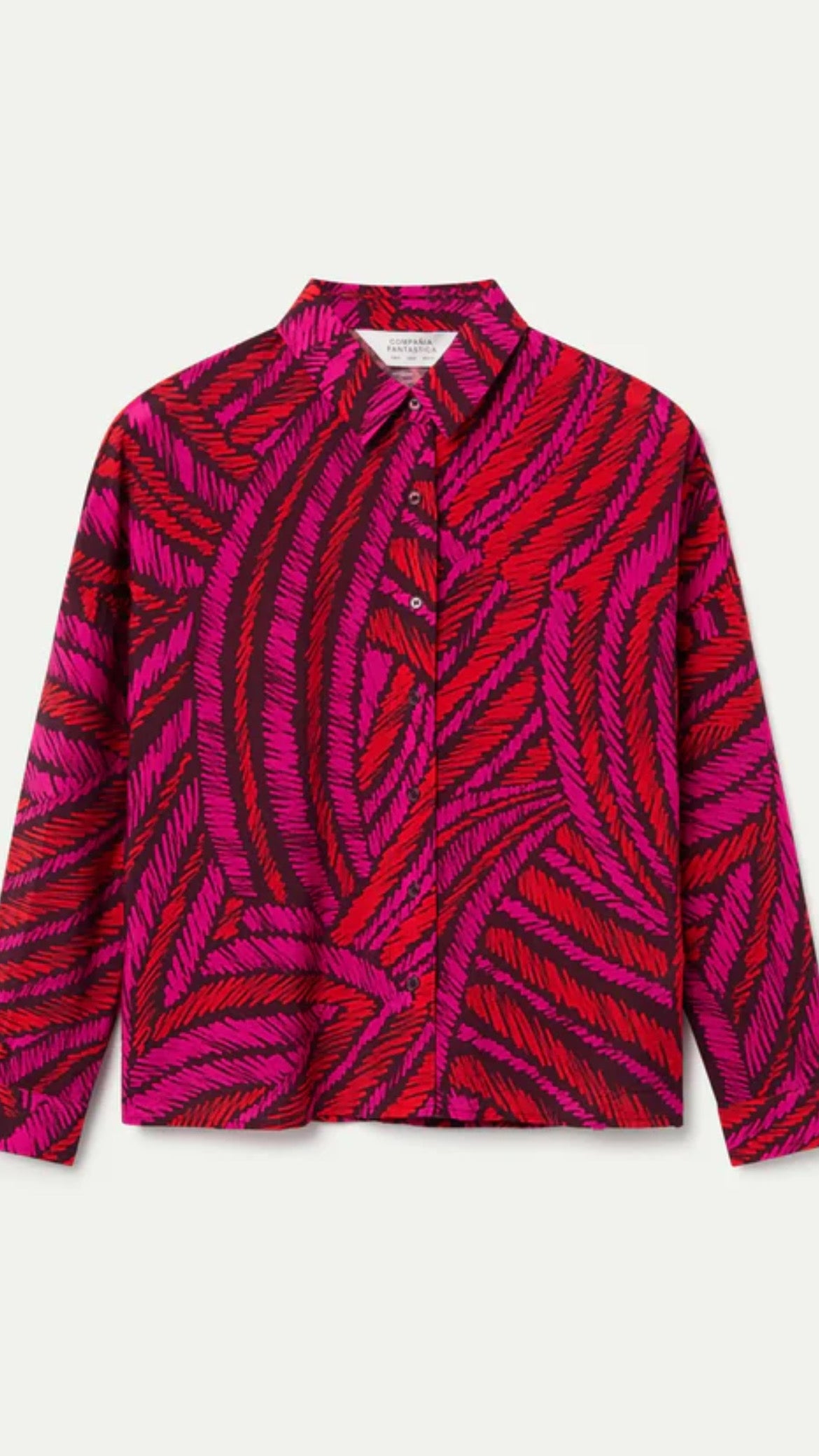Camisa de crepé ligero con estampado Fedora