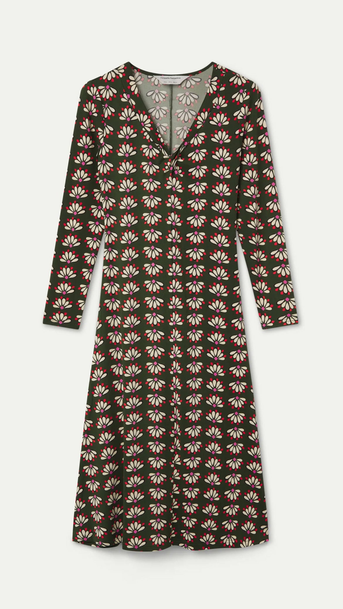 Vestido midi con estampado Geometry