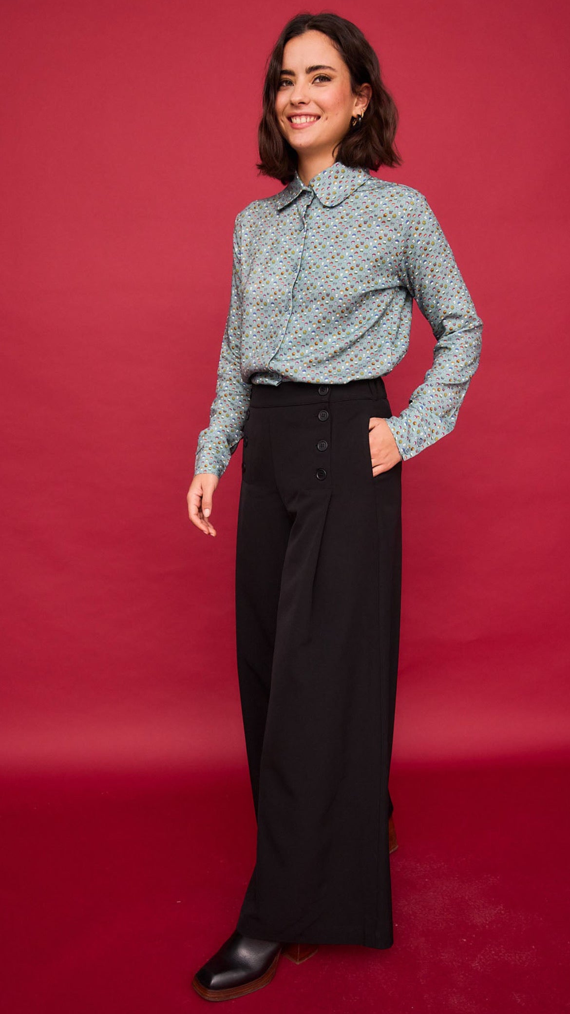 Pantalón Nenúfar Negro Liso