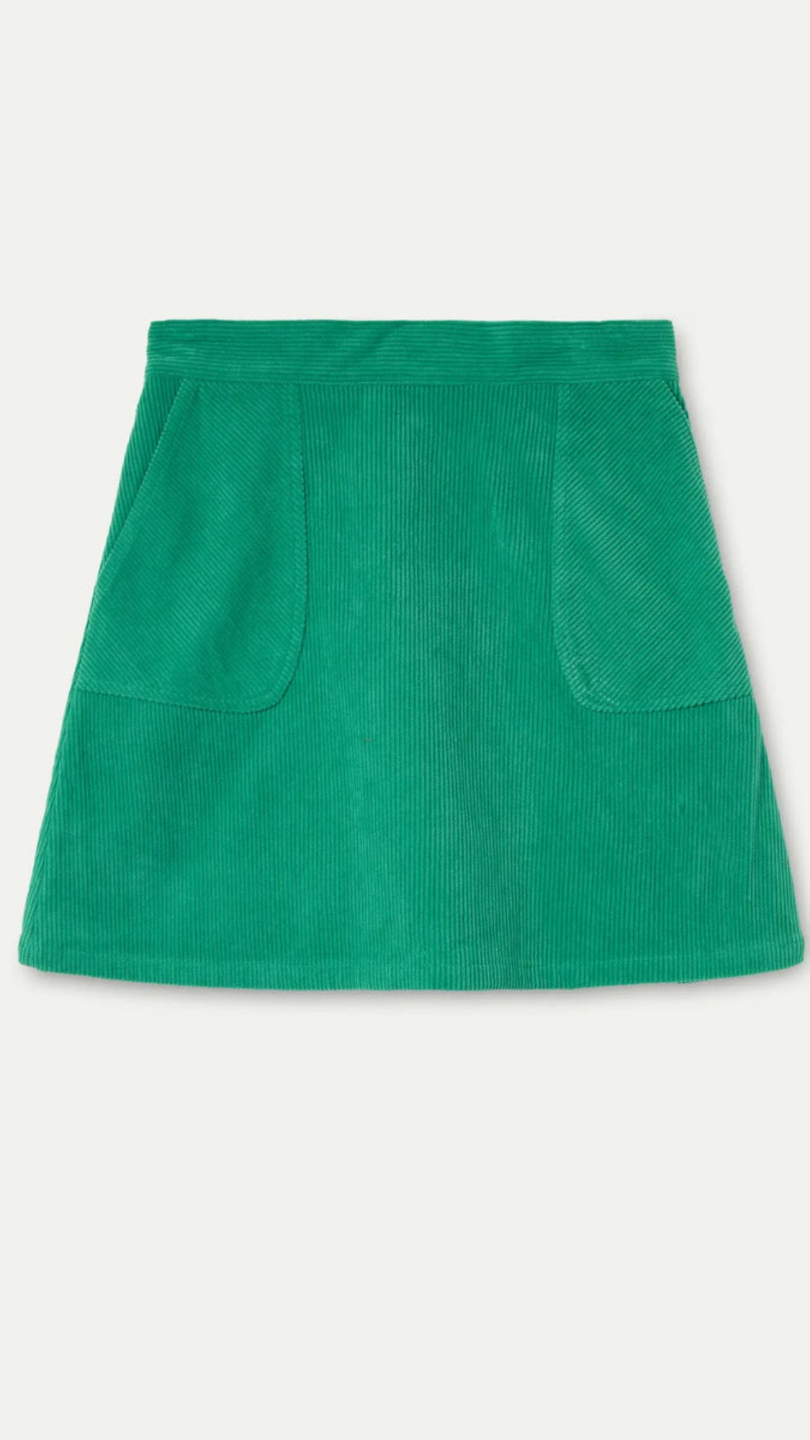 Falda corta de pana verde