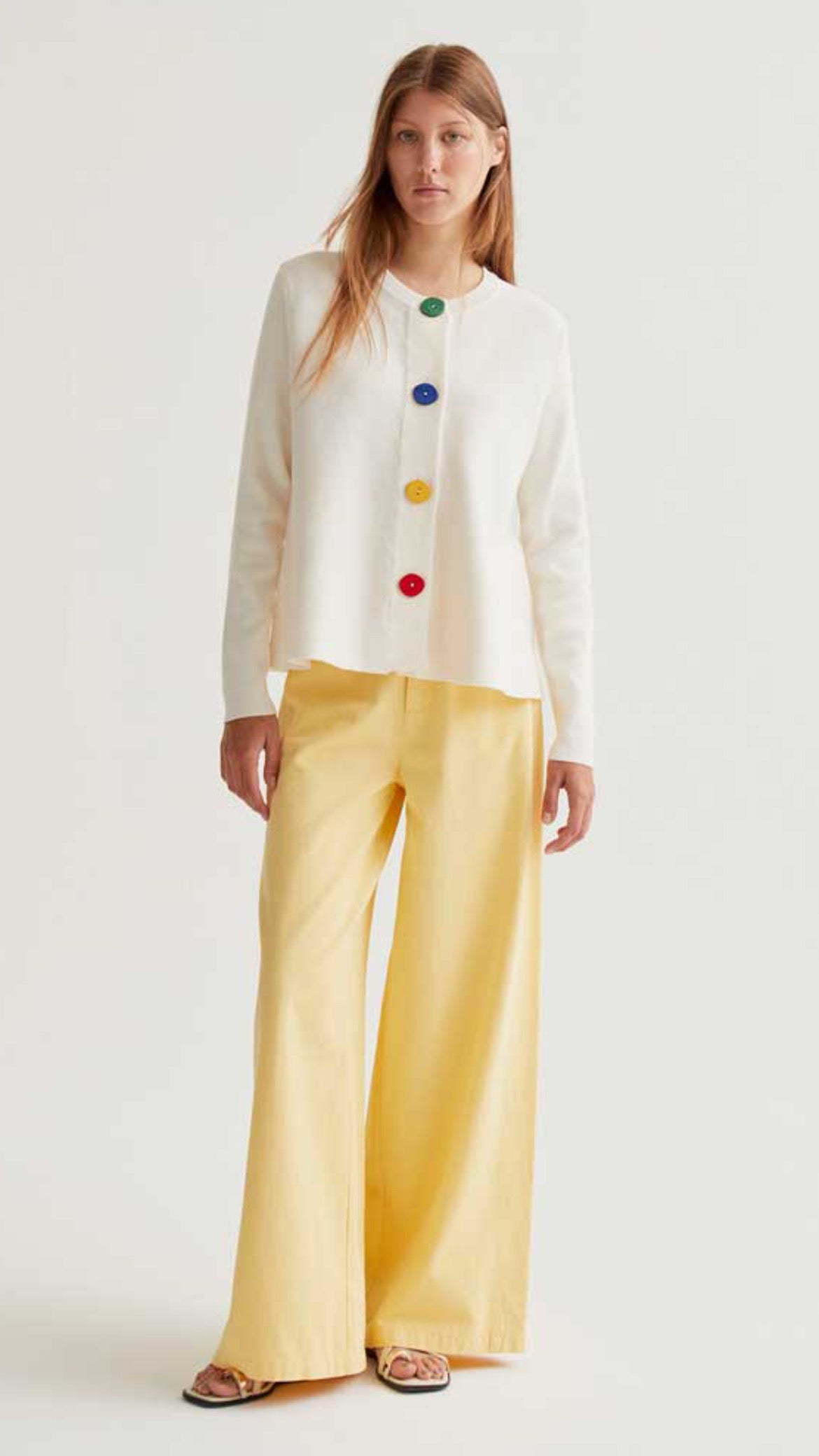 Cárdigan punto botones multicolor