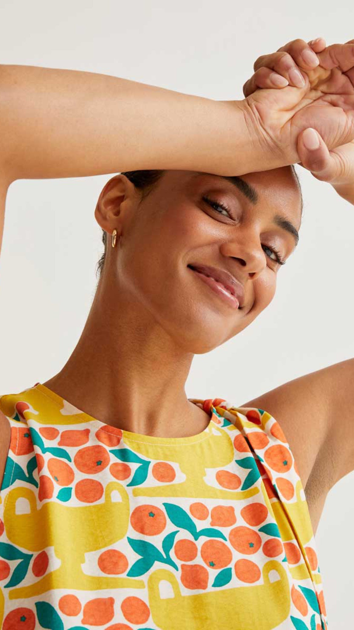 Vestido midi con estampado Citrus