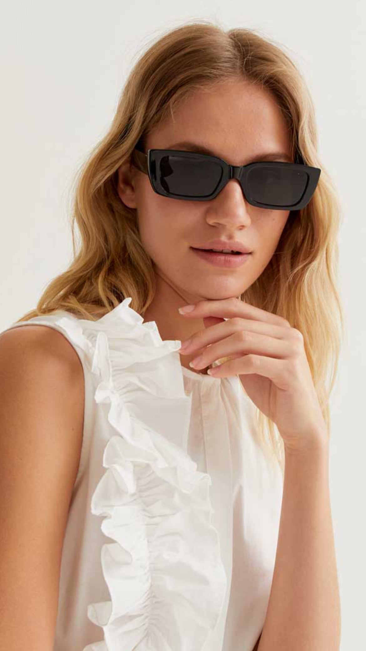 Top 100% algodón con volante