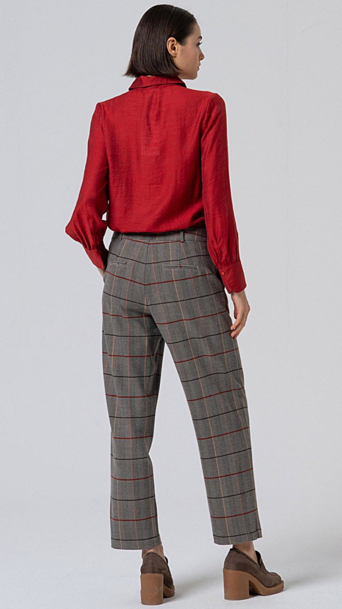 Pantalón de cuadros recto