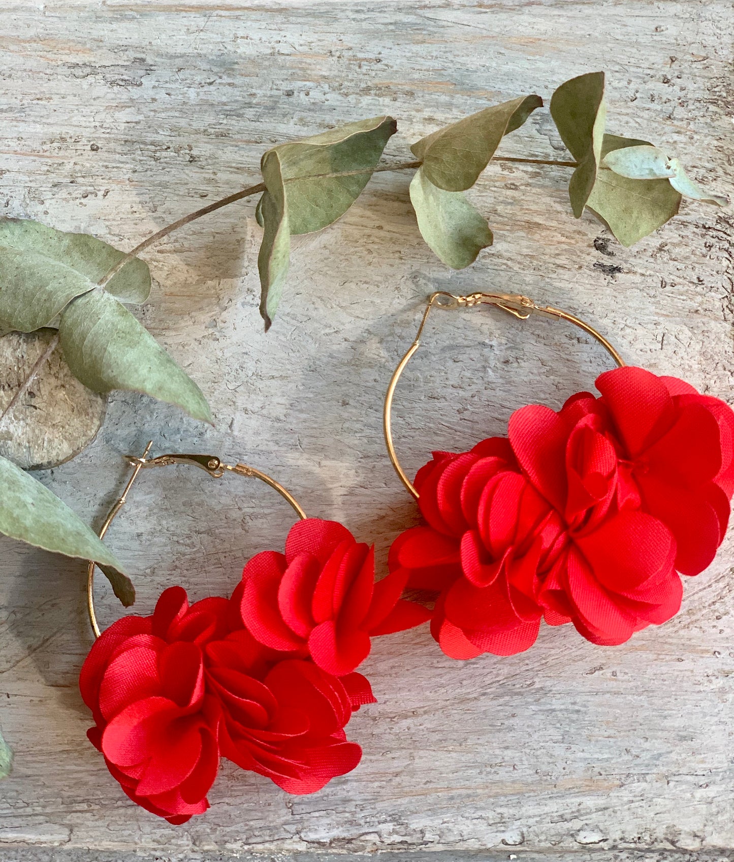 Pendientes Inés Rojos - Pájaros en la Cabeza