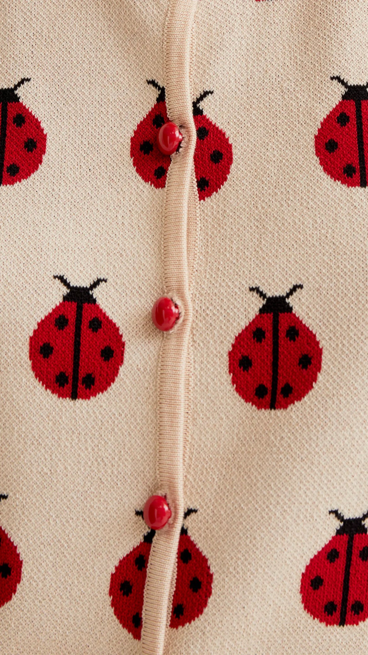 Top de punto estampado Red Coccinella
