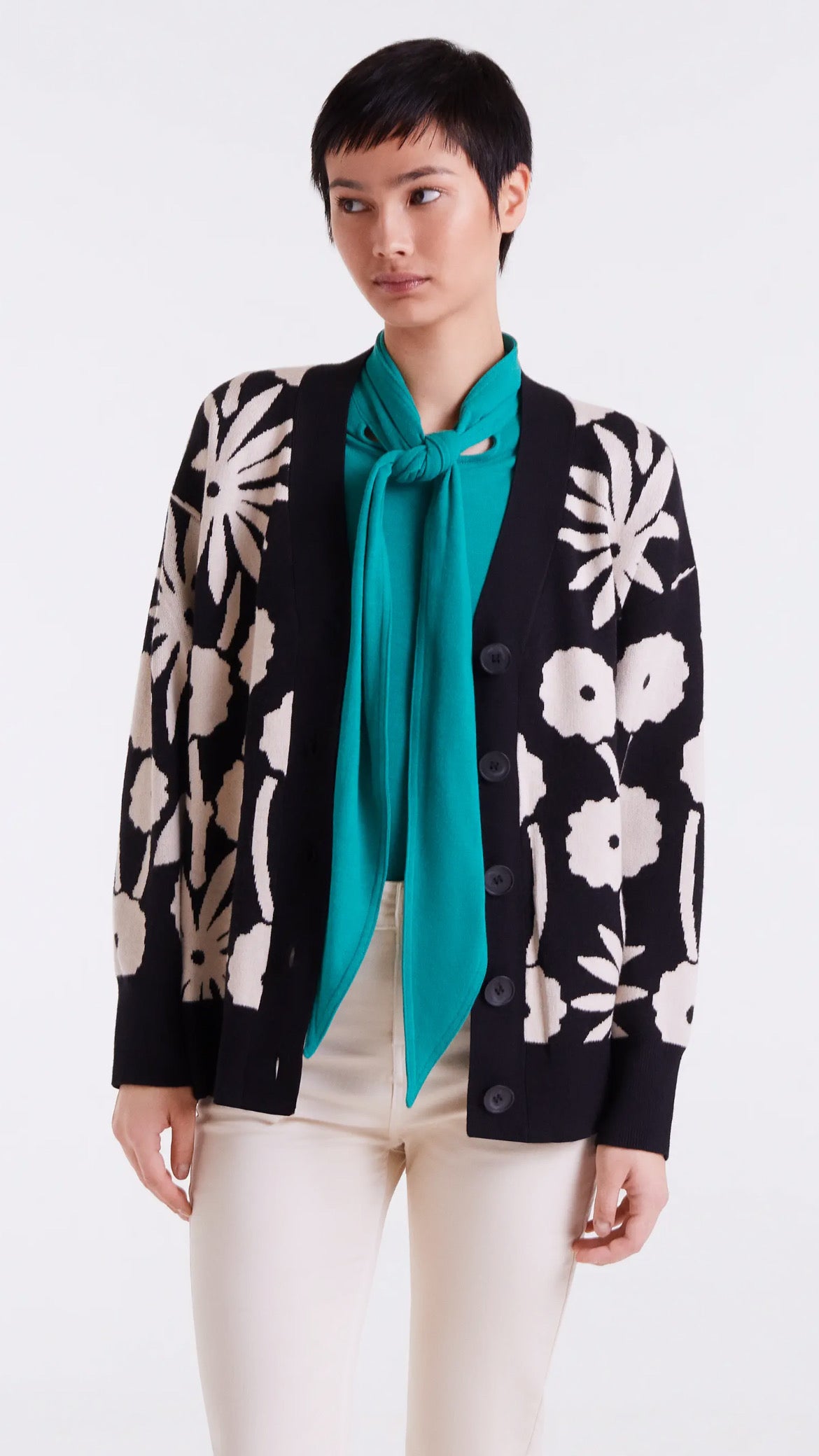 Chaqueta jacquard con estampado Tofu