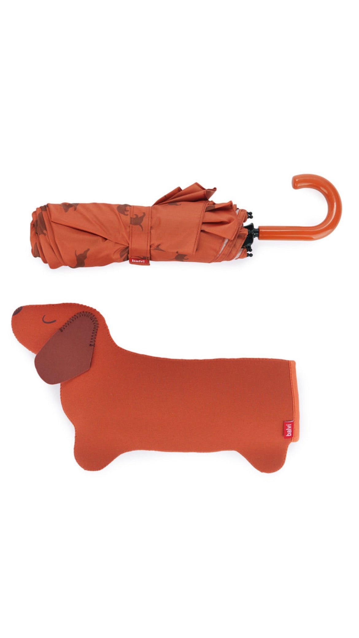 Paraguas Teckel Marrón