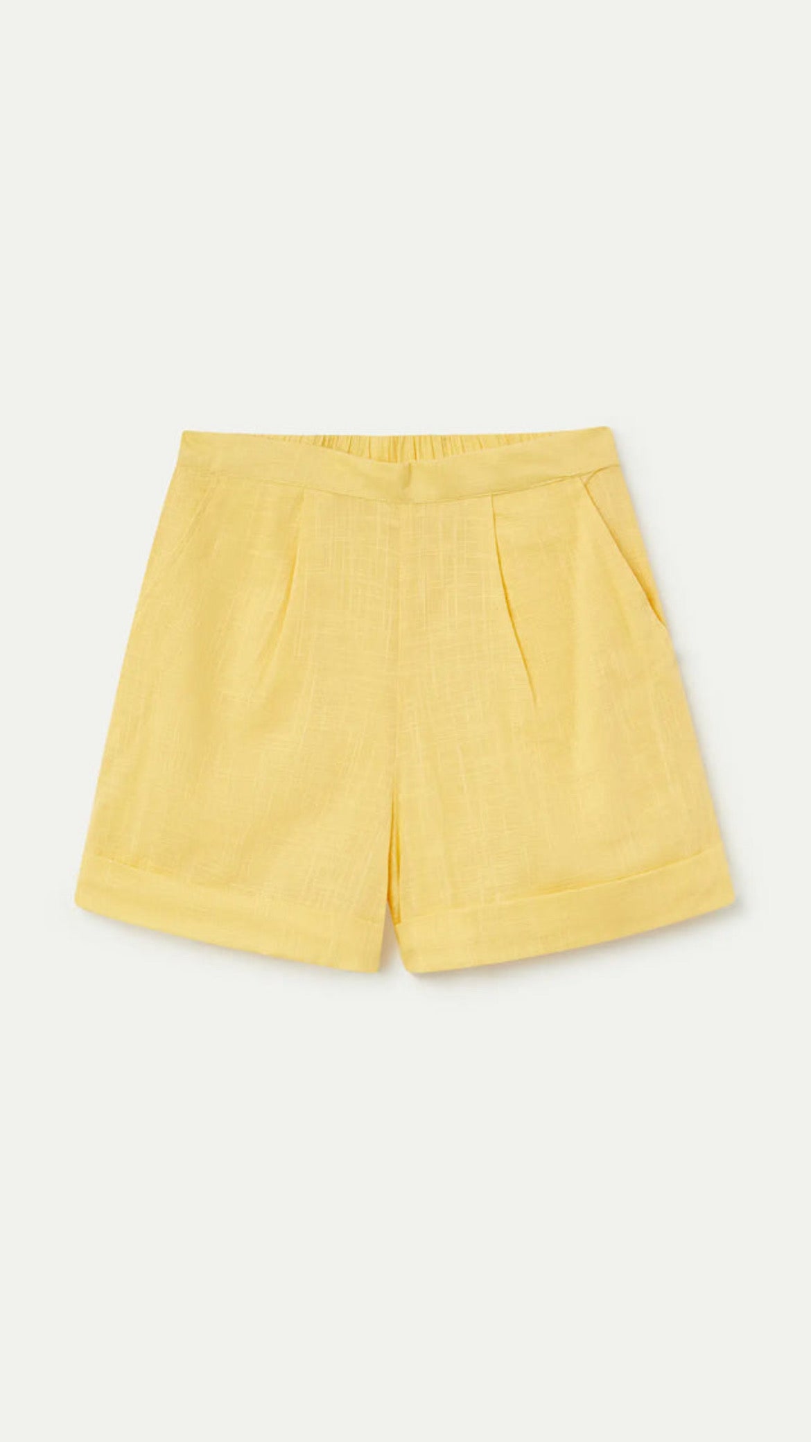 Shorts 100% algodón amarillo