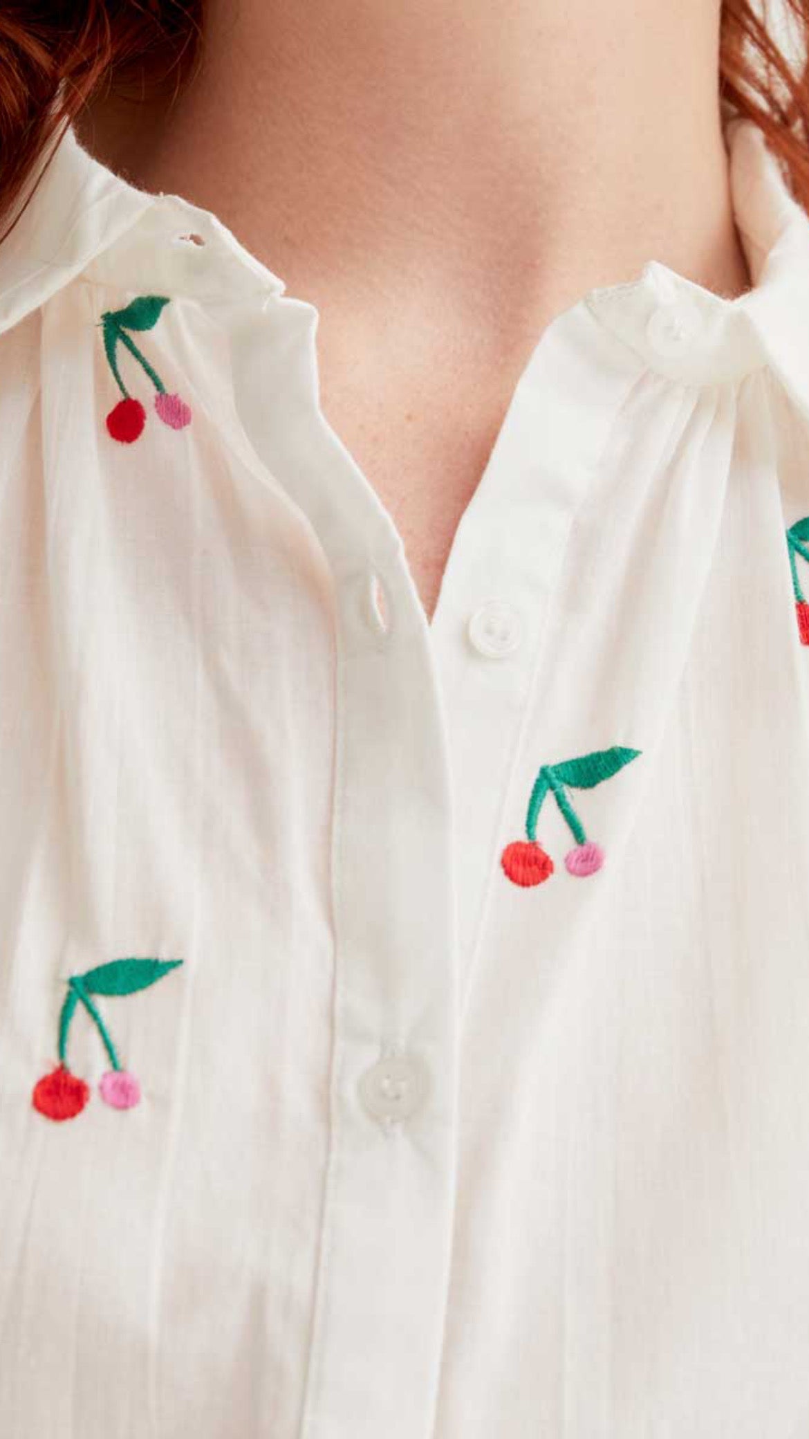 Camisa con estampado White Cherries