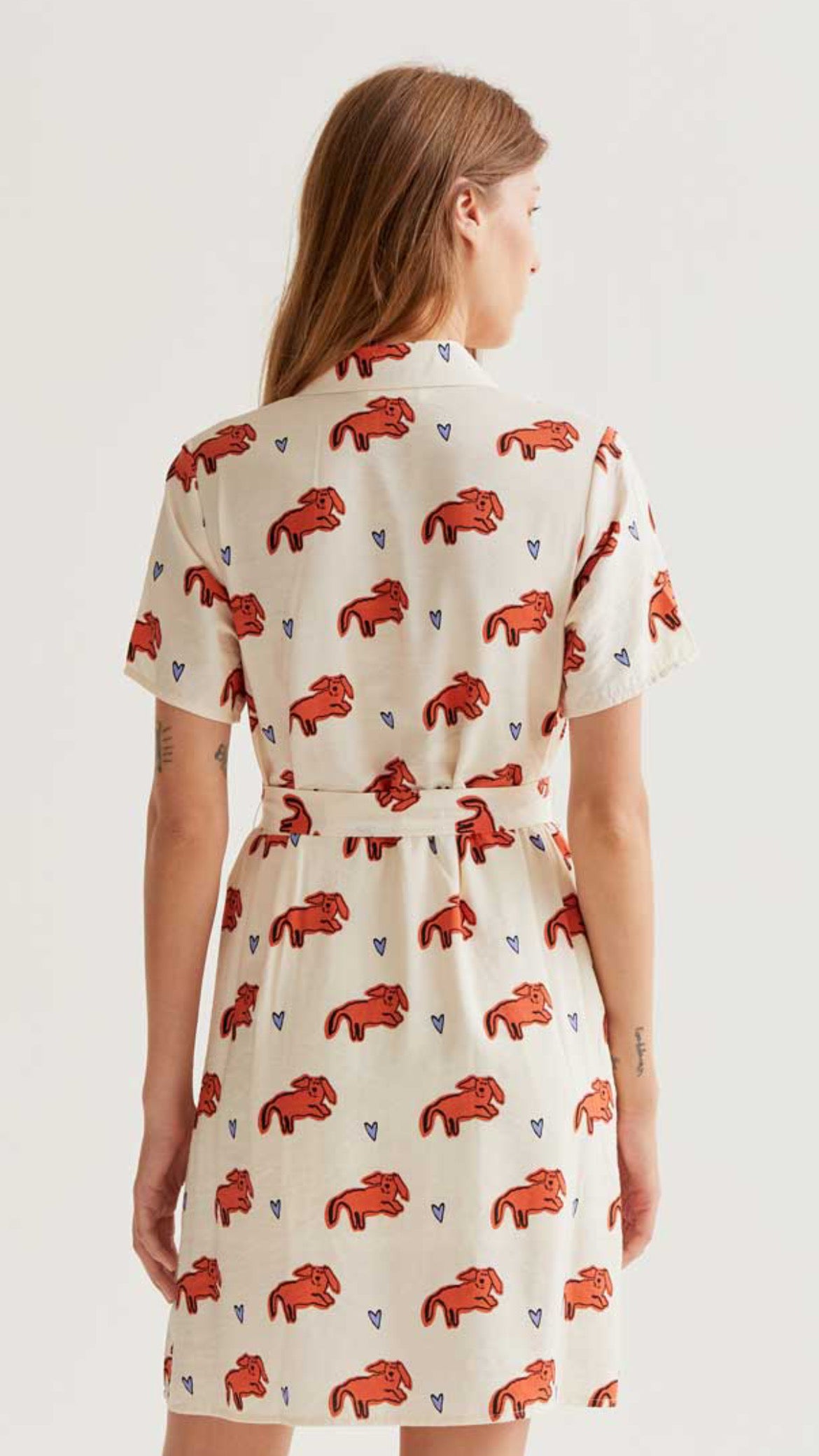 Vestido corto con estampado Tochi (R)