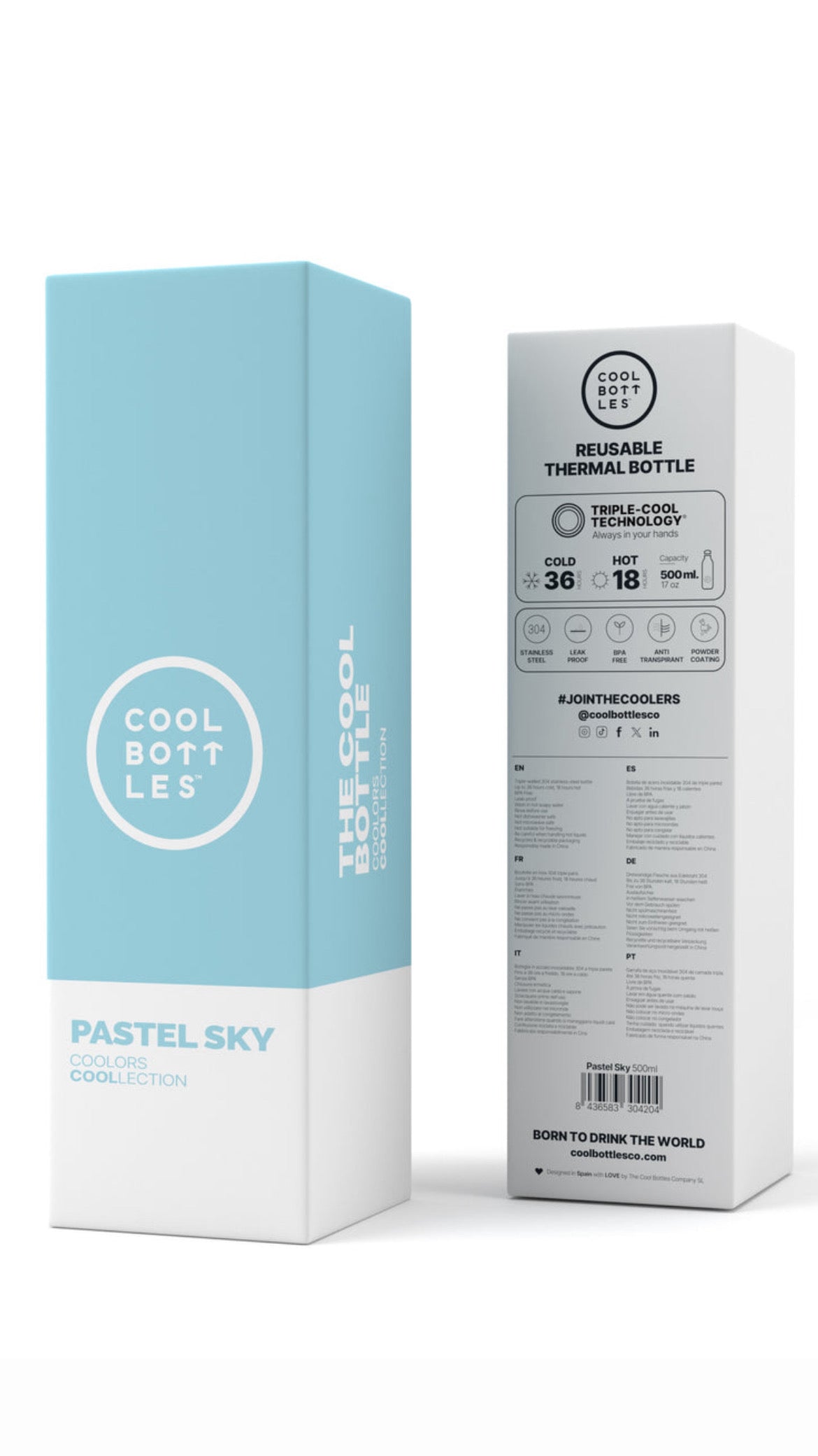 Botella Cool Bottle 500 ml Pastel Sky