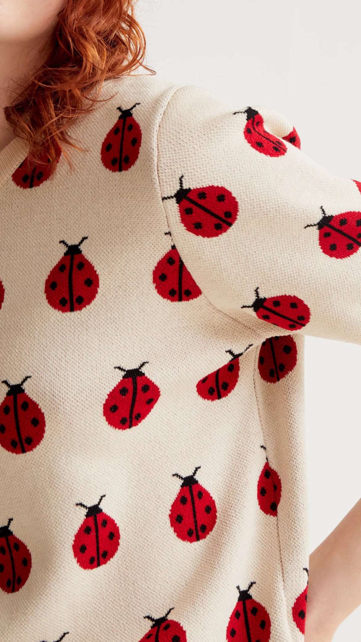 Jersey de punto con estampado red Coccinella (R)