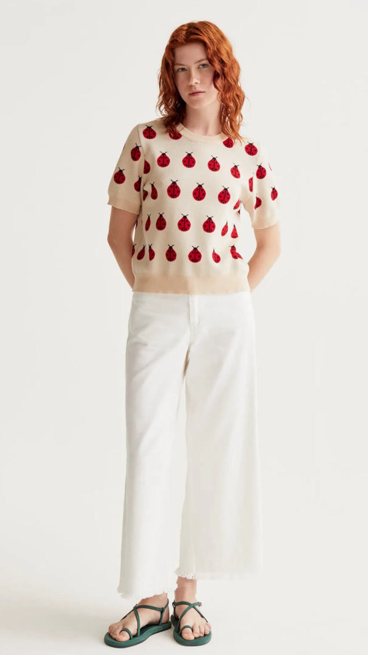 Jersey de punto con estampado red Coccinella (R)