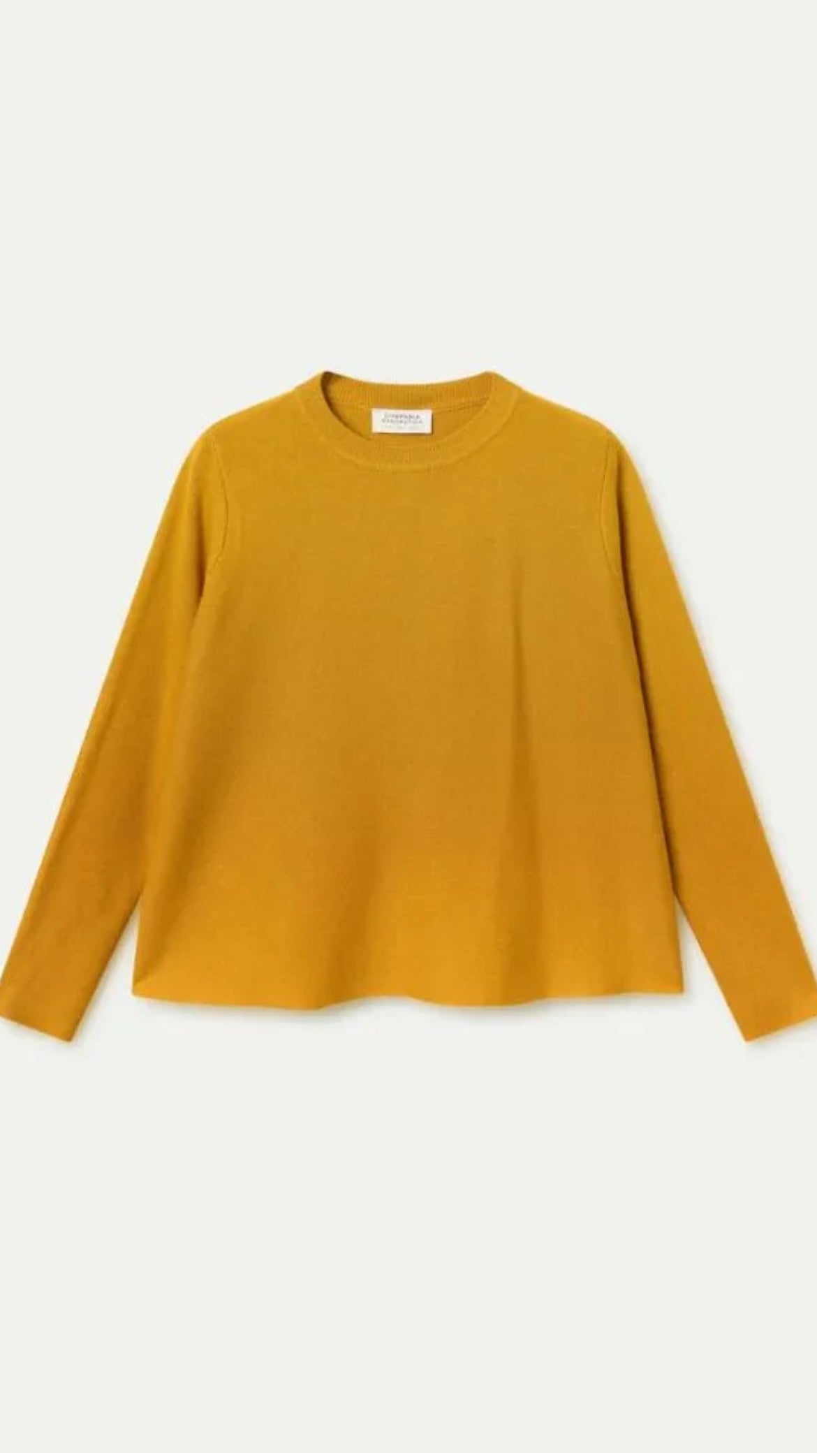 Jersey de punto evasé mostaza