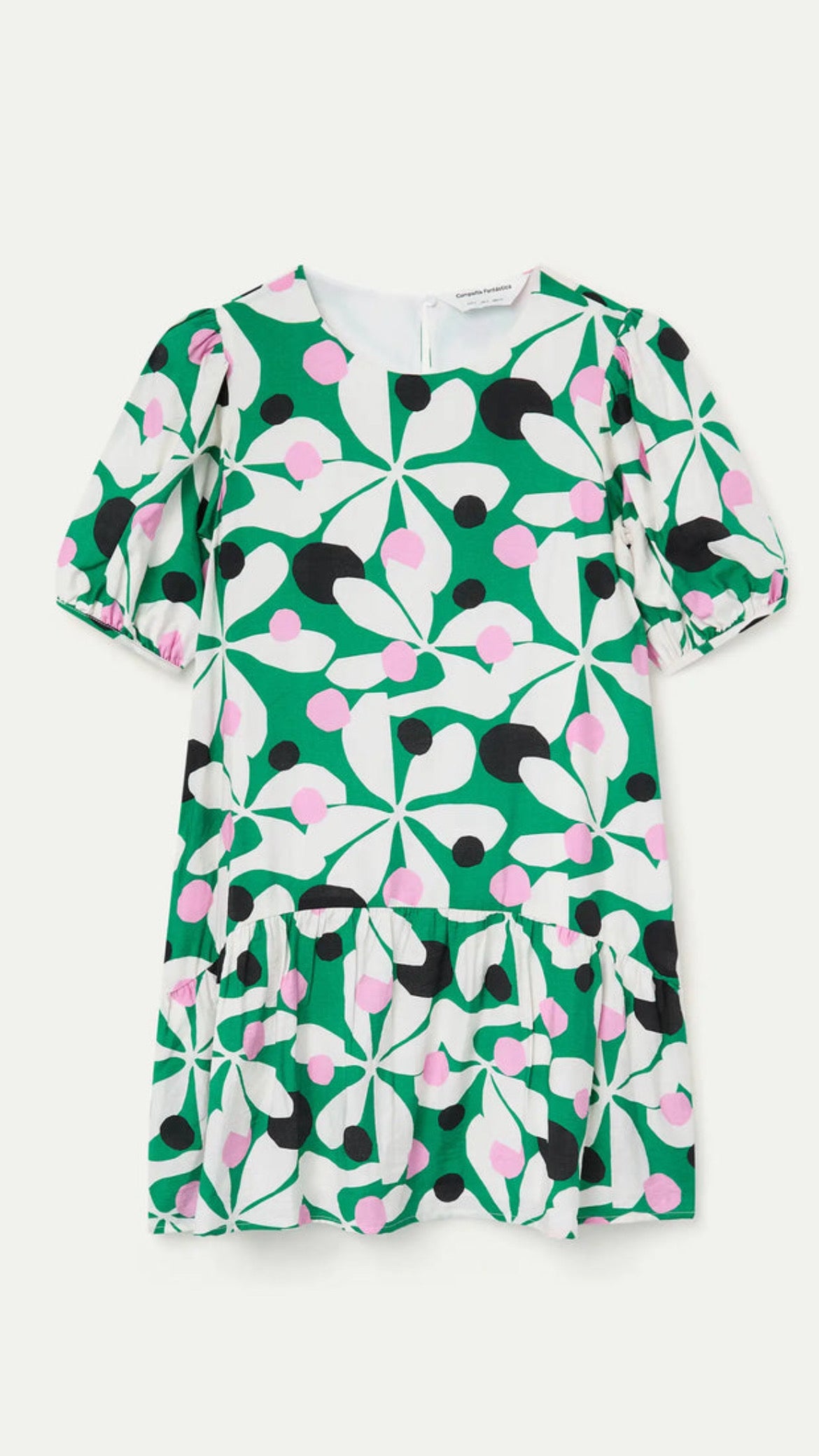 Vestido corto con estampado Hosta (R)