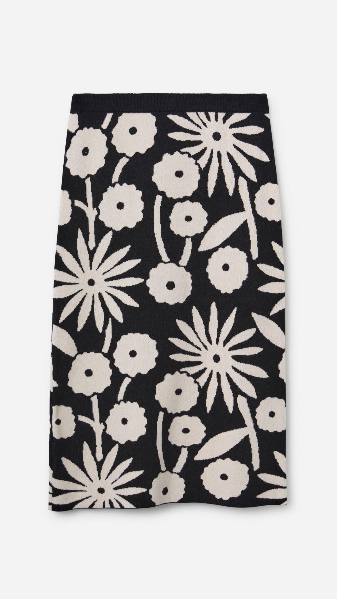 Falda midi jacquard con estampado Tofu