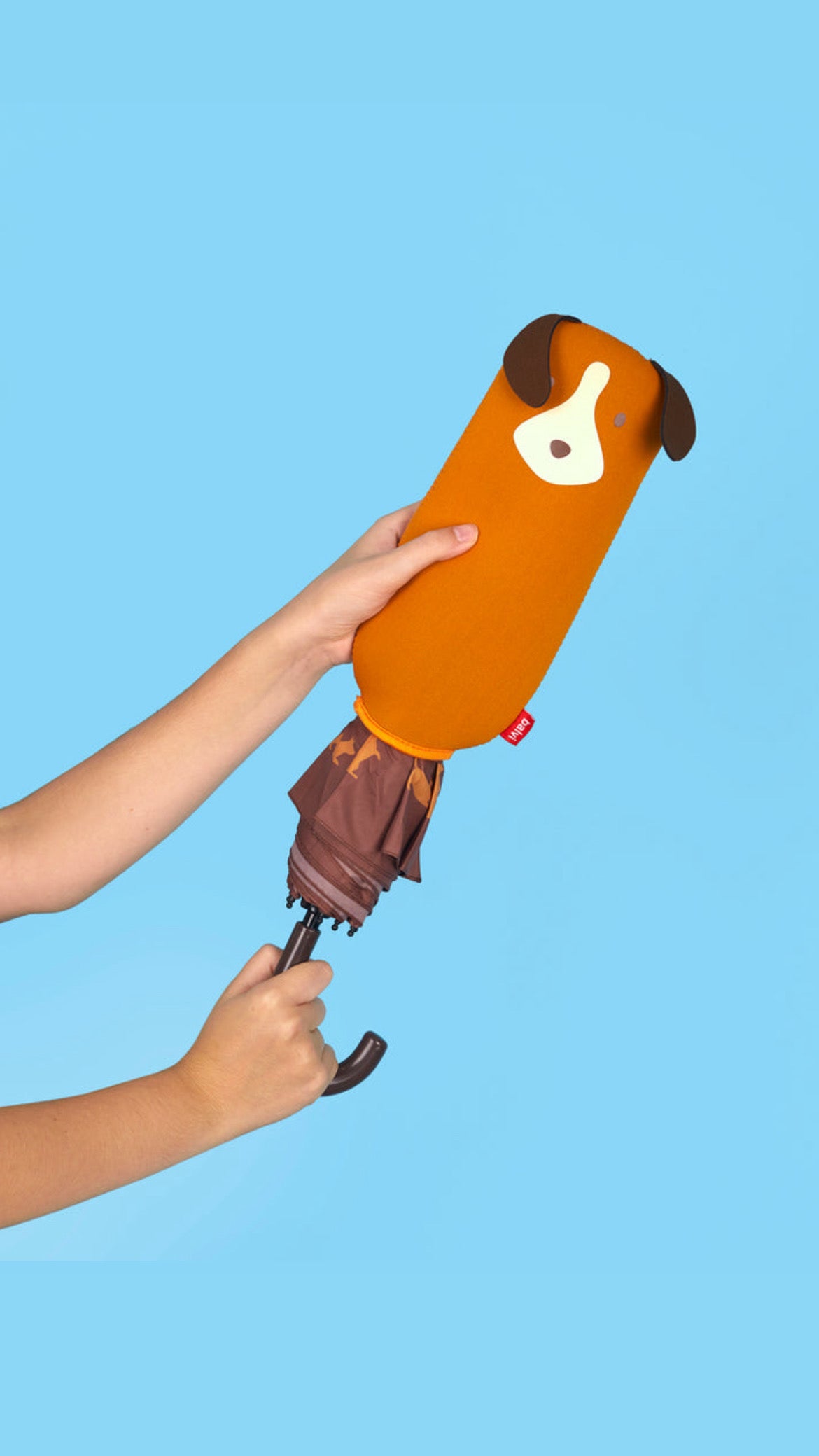 Paraguas Puppy Marrón