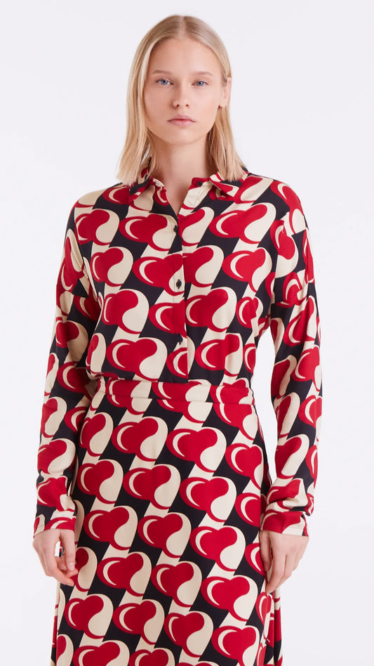 Camisa con estampado Heart Attack